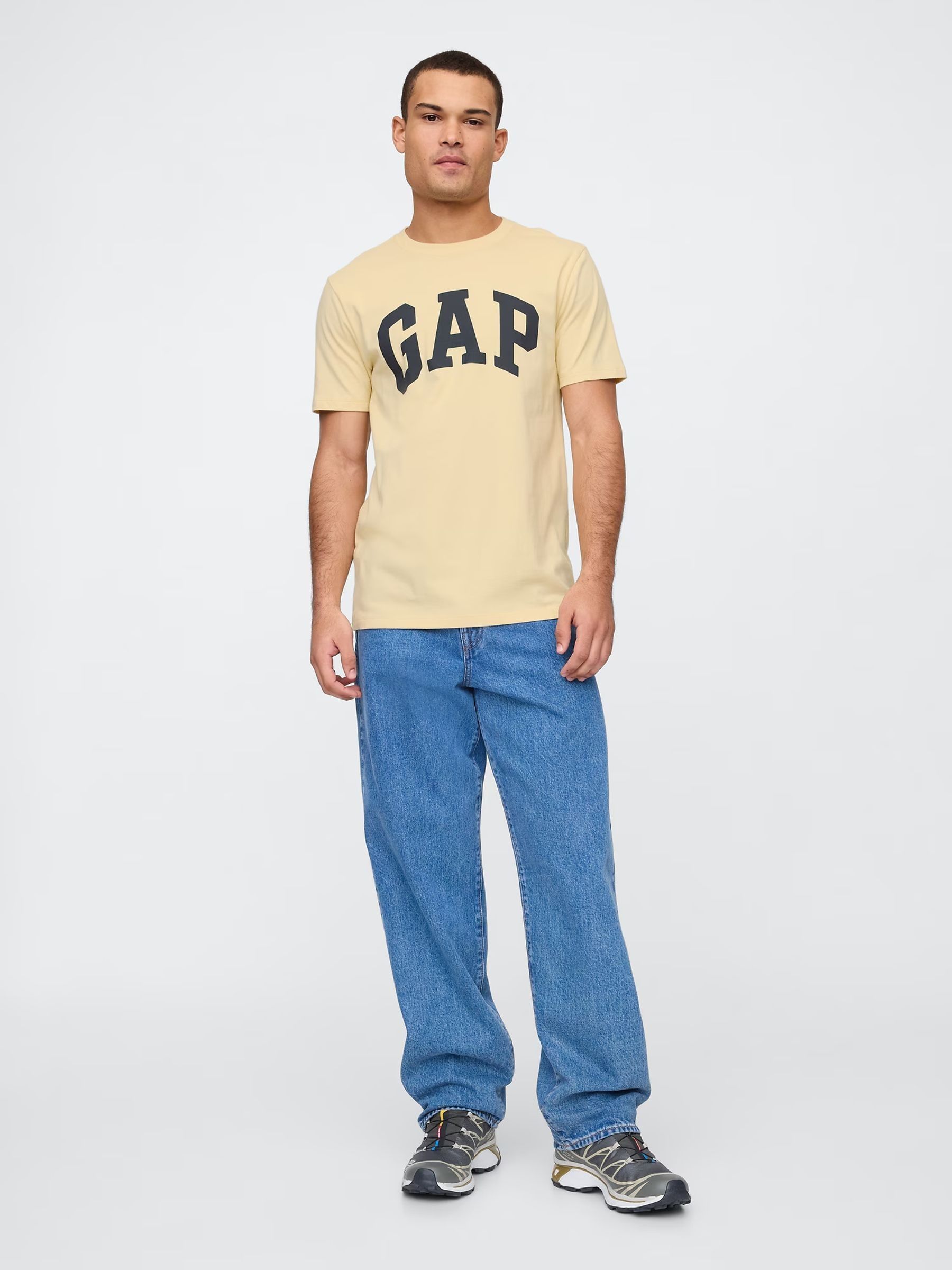 Yellow Everyday Logo 100% Cotton Crew Neck Short Sleeve T-Shirt - Image 3 of 4