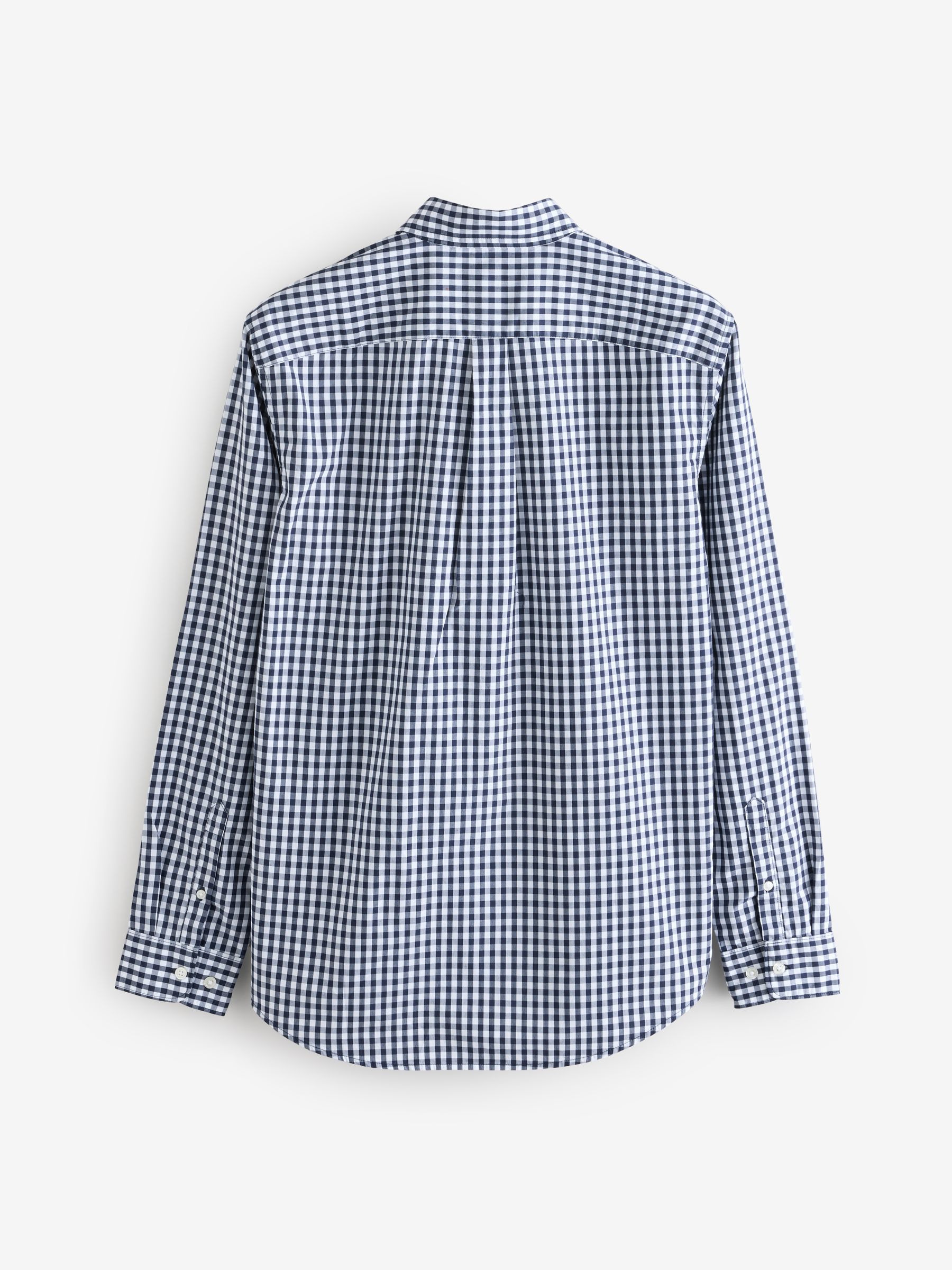 Blue Gingham All Day Regular Fit Long Sleeve Poplin Shirt - Image 2 of 4