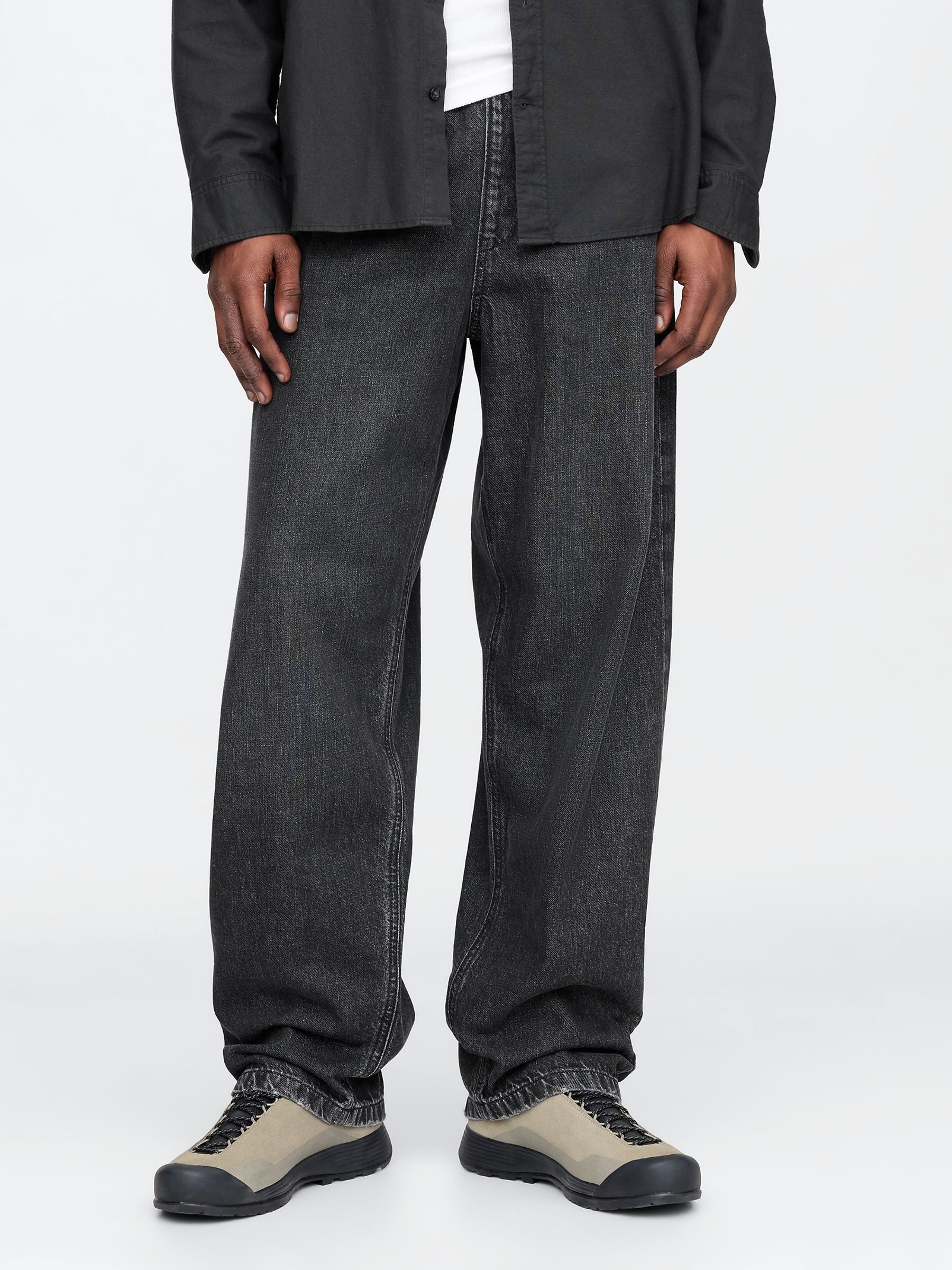 Black UltraSoft Baggy Jeans - Image 1 of 5