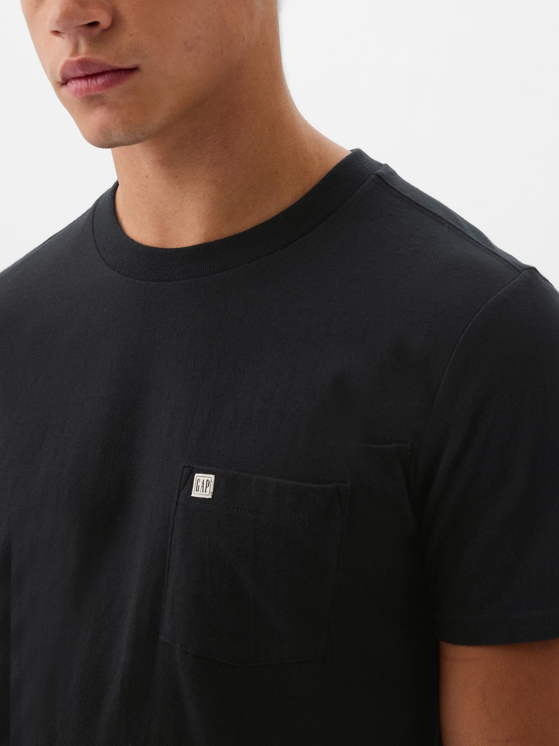 Black Pocket Short Sleeve T-Shirt - Image 2 of 3