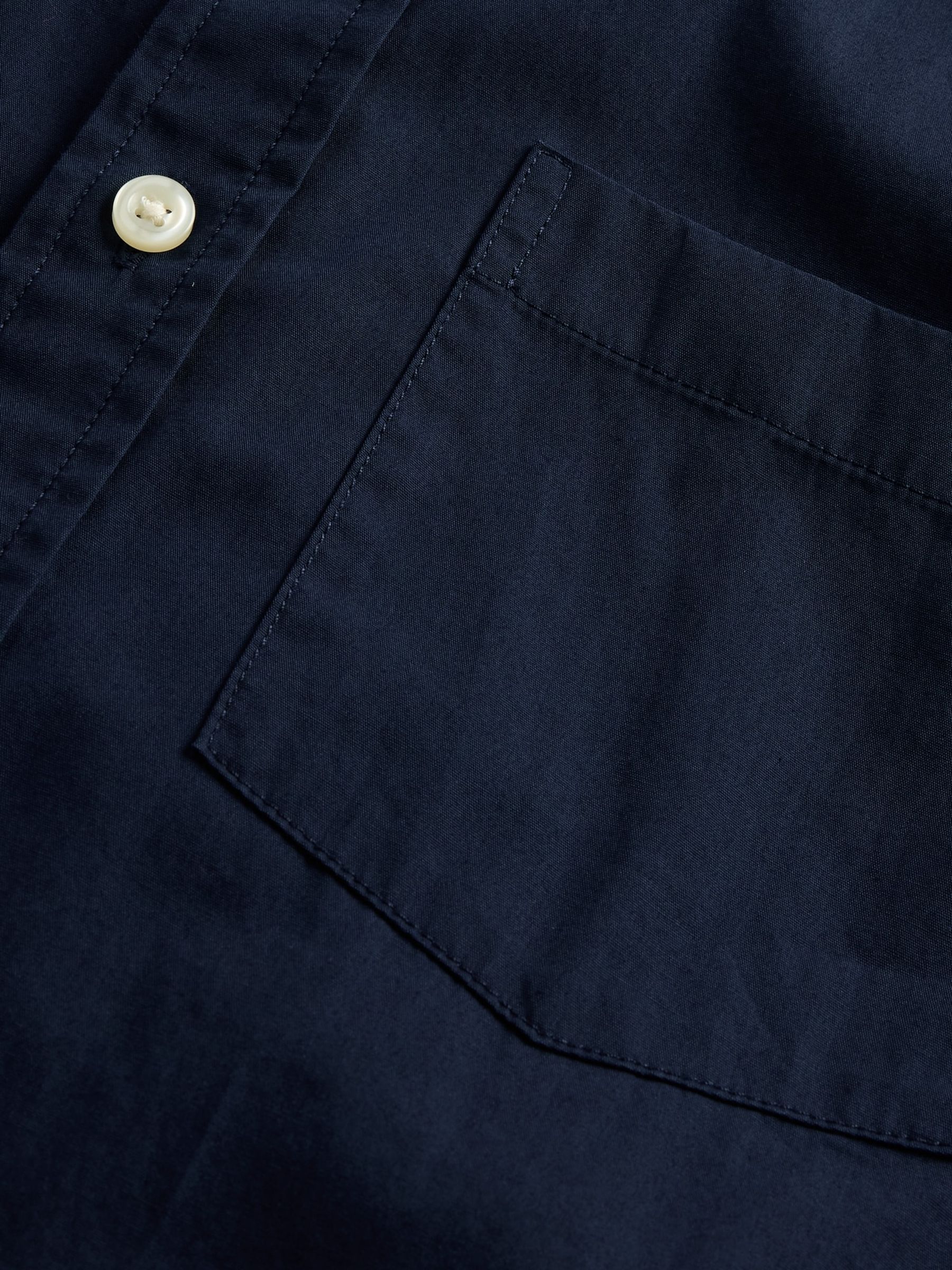 Navy Blue Long Sleeve Poplin Classic Shirt - Image 2 of 2