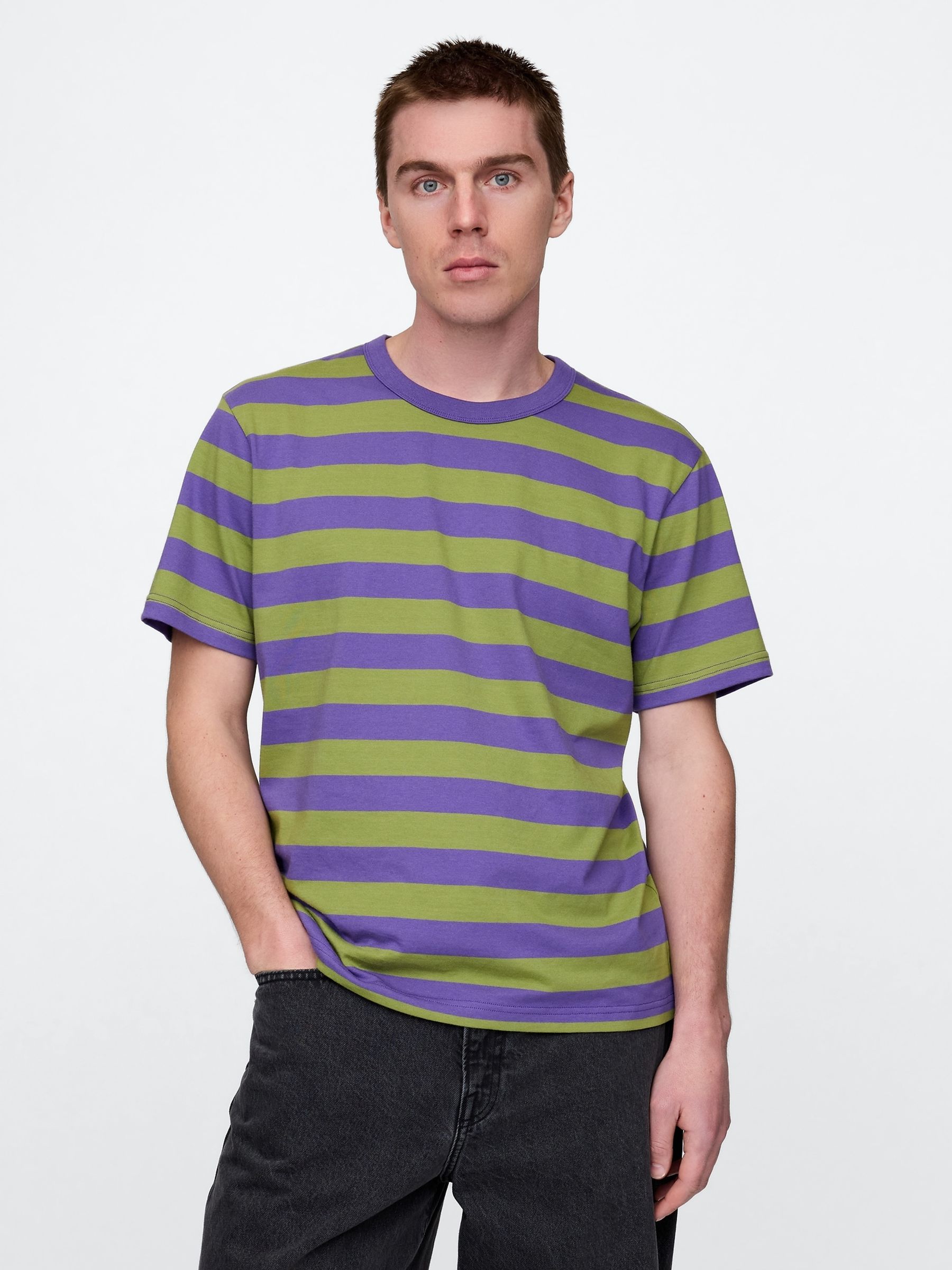 Purple UltraSoft Original Cotton Short Sleeve T-Shirt - Image 1 of 5