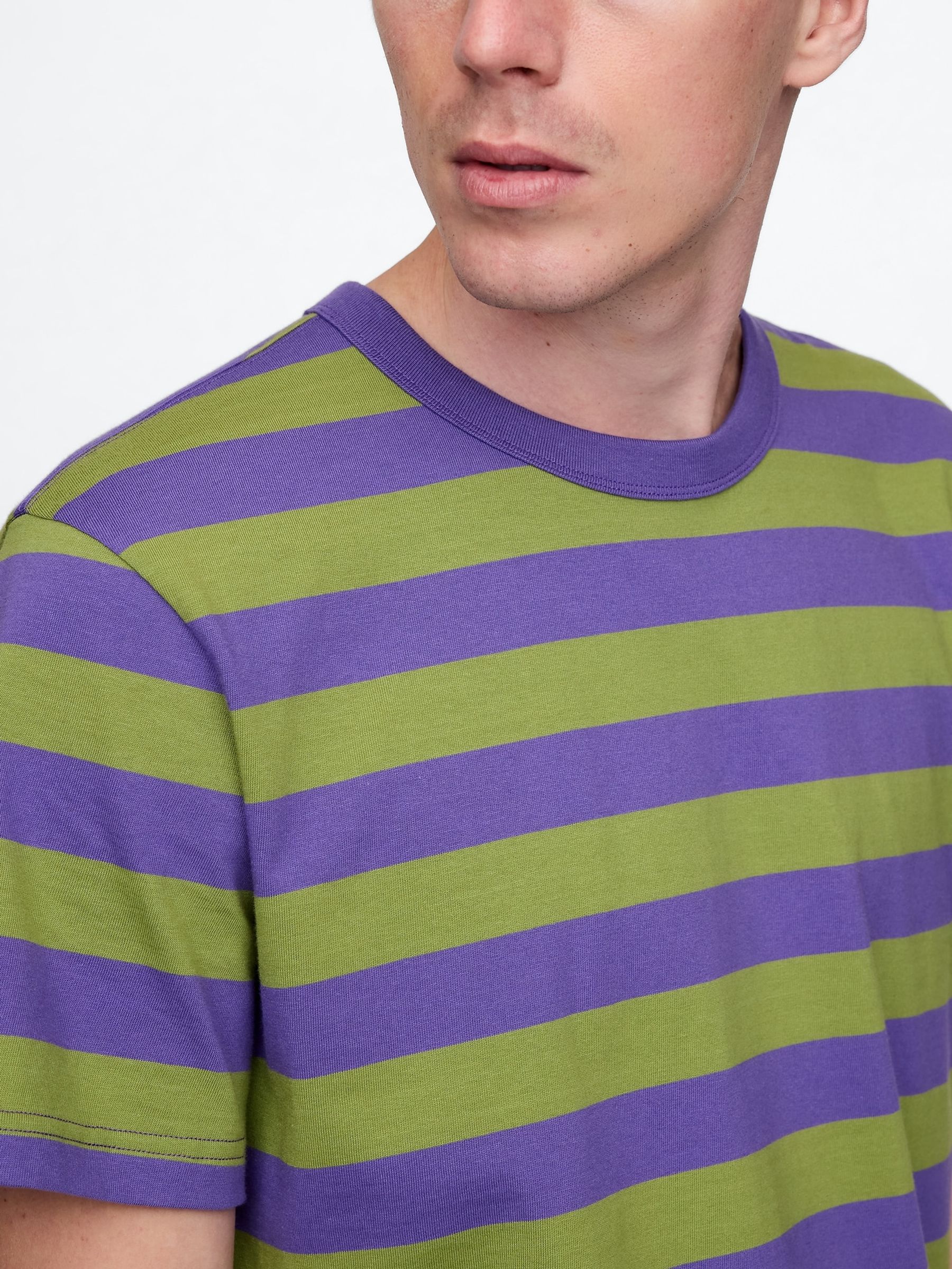 Purple UltraSoft Original Cotton Short Sleeve T-Shirt - Image 4 of 5
