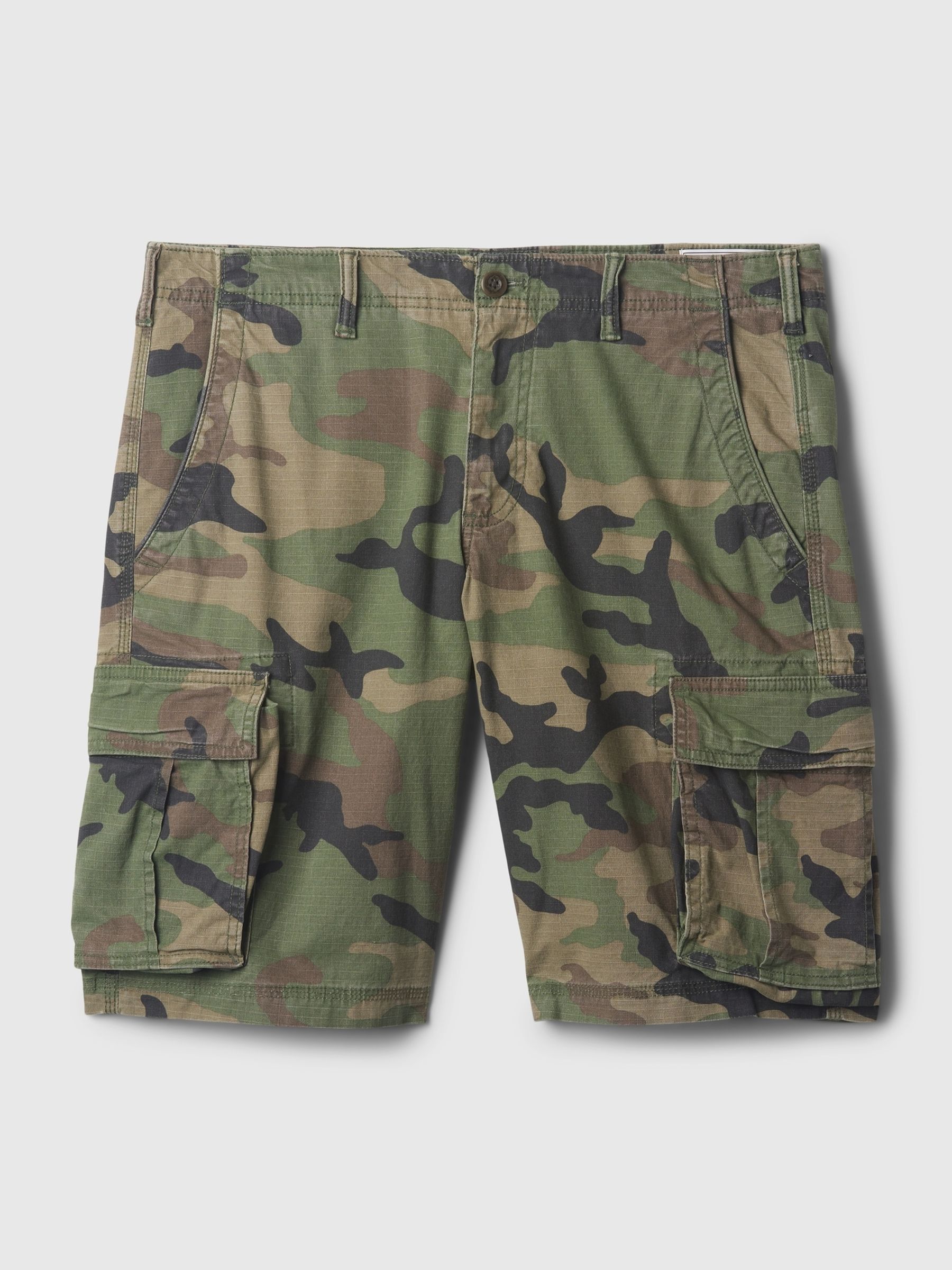 Green Camo 11" Cargo Shorts - Image 5 of 5
