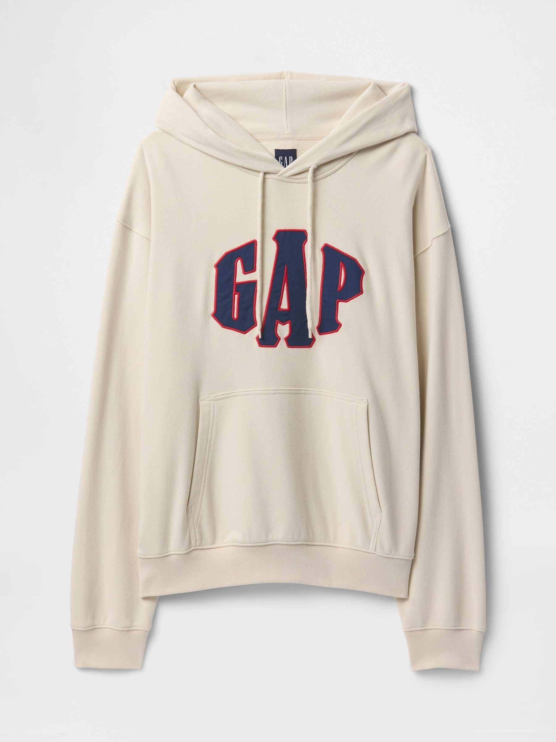 Beige Vintage Soft Oversized Logo Hoodie - Image 4 of 5