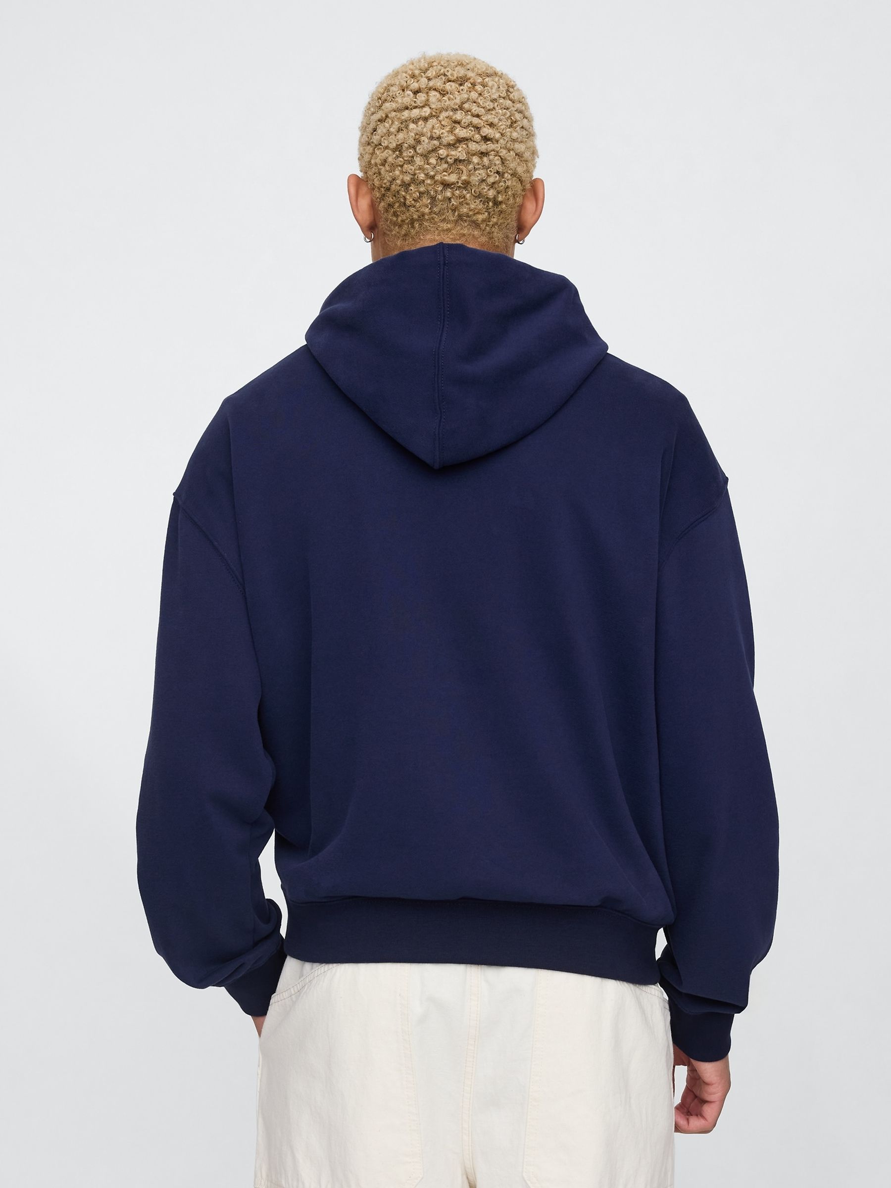 Navy Blue Vintage Soft Original Logo Hoodie - Image 2 of 5