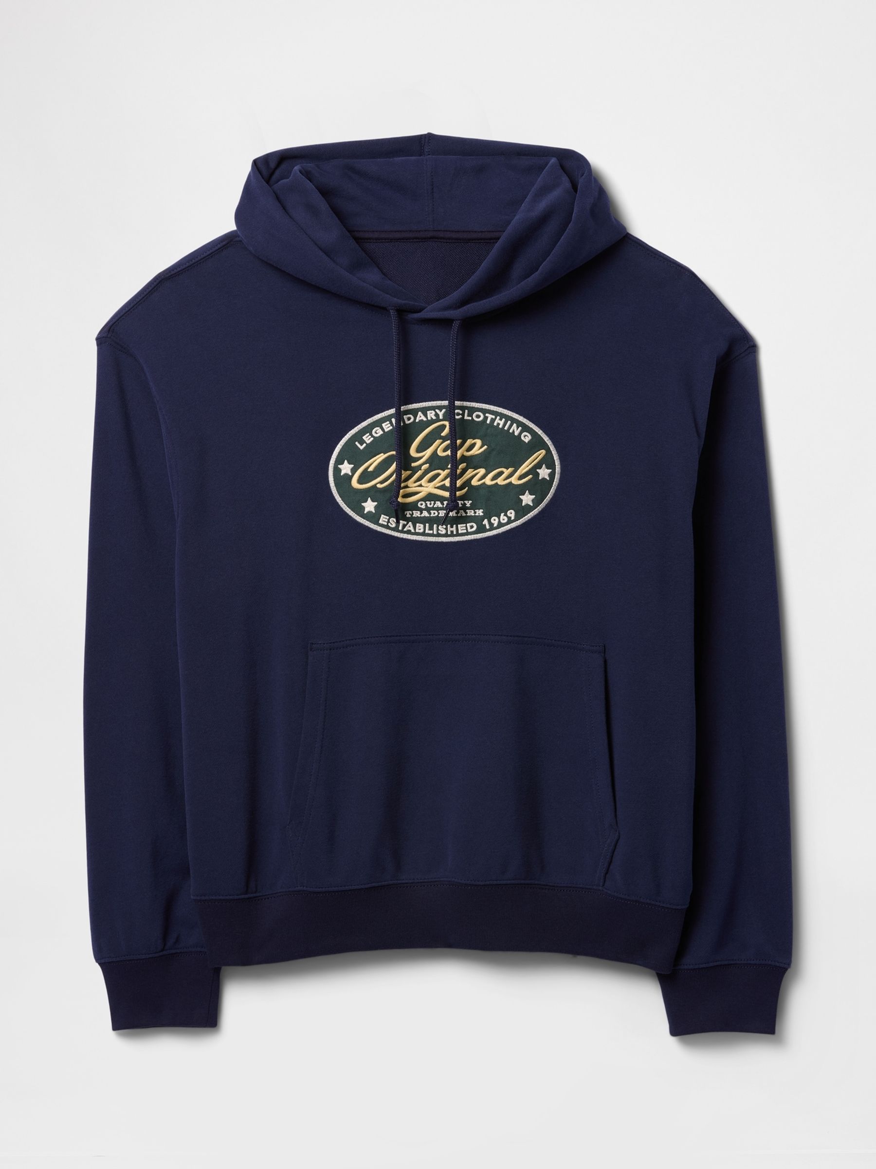 Navy Blue Vintage Soft Original Logo Hoodie - Image 4 of 5