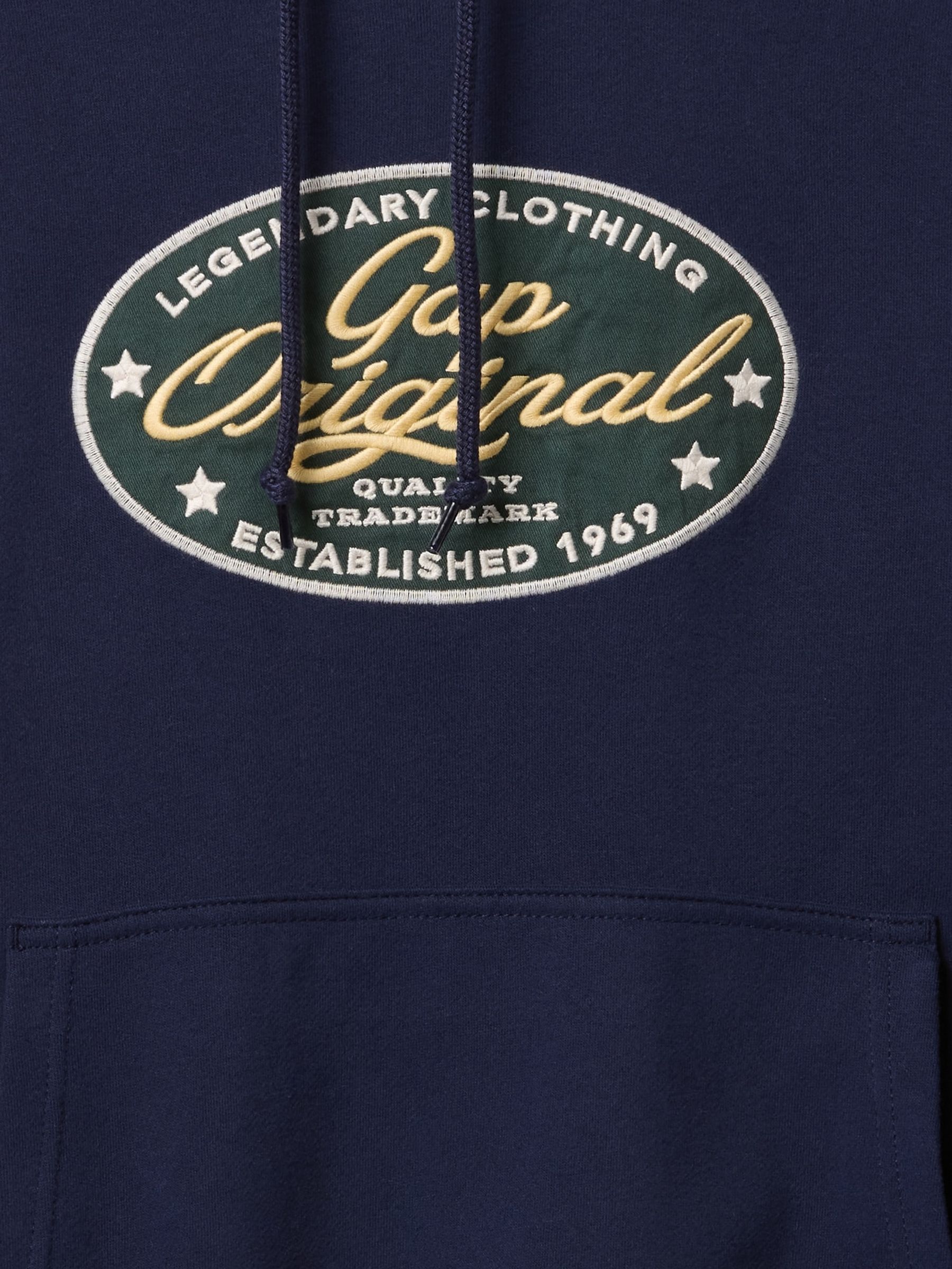 Navy Blue Vintage Soft Original Logo Hoodie - Image 5 of 5