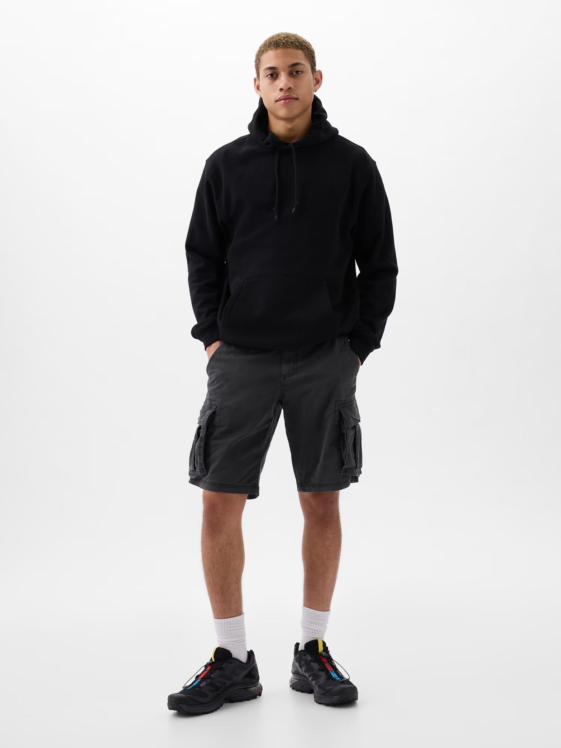 Black 11" Cargo Shorts - Image 1 of 5