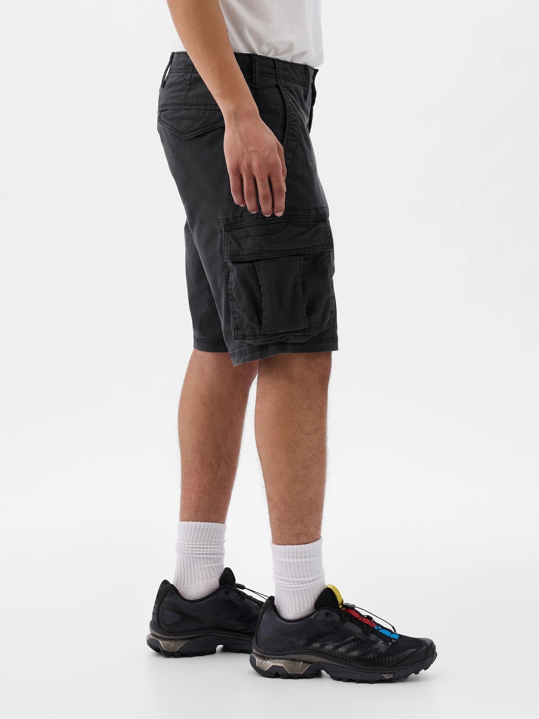Black 11" Cargo Shorts - Image 4 of 5