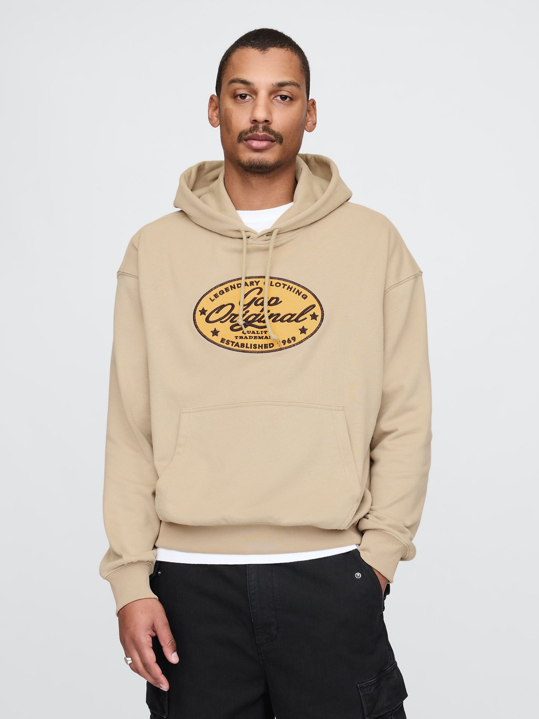 Beige Vintage Soft Original Logo Hoodie - Image 1 of 5