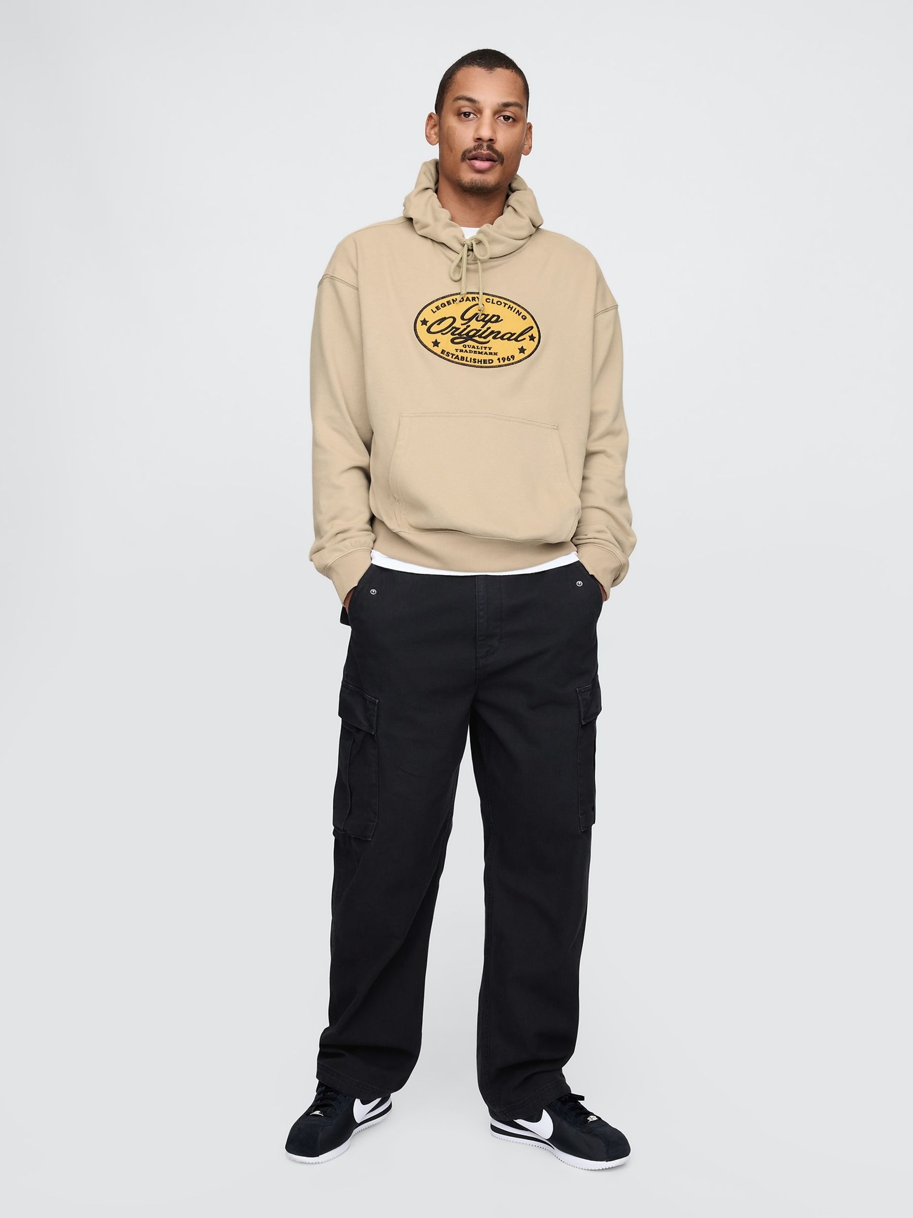Beige Vintage Soft Original Logo Hoodie - Image 3 of 5