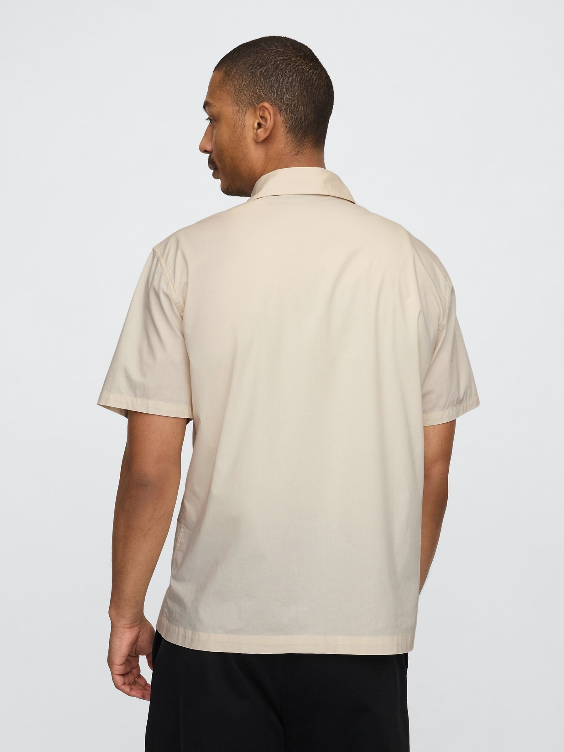 Beige Eyelet Poplin Shirt - Image 2 of 5