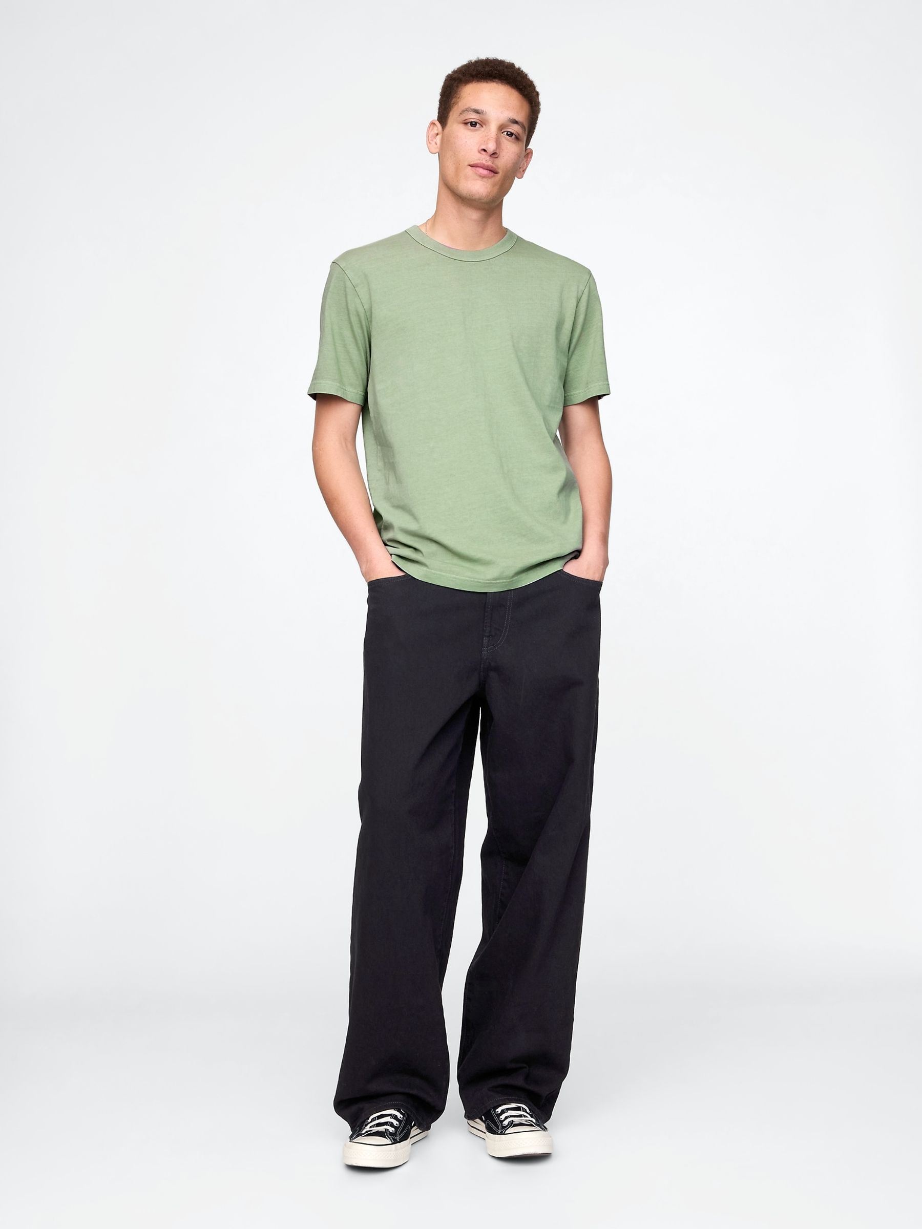 Green Original Short Sleeve Crew Neck T-Shirt - Image 3 of 5