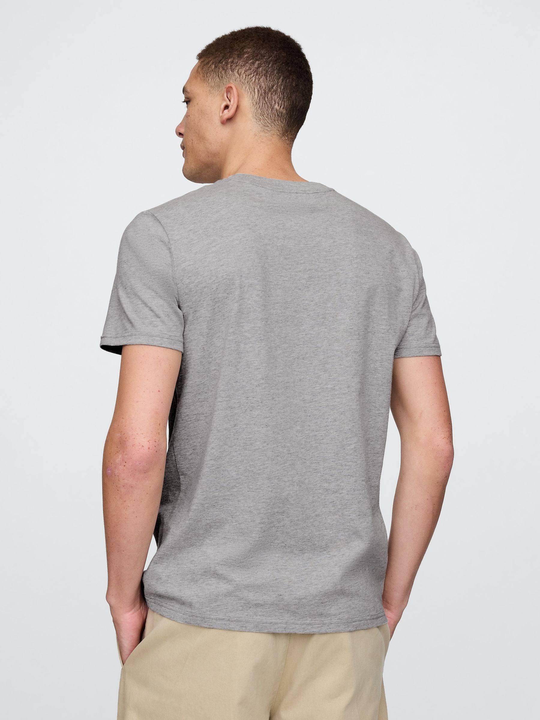 Grey Organic Cotton Pocket T-Shirt - Image 2 of 5