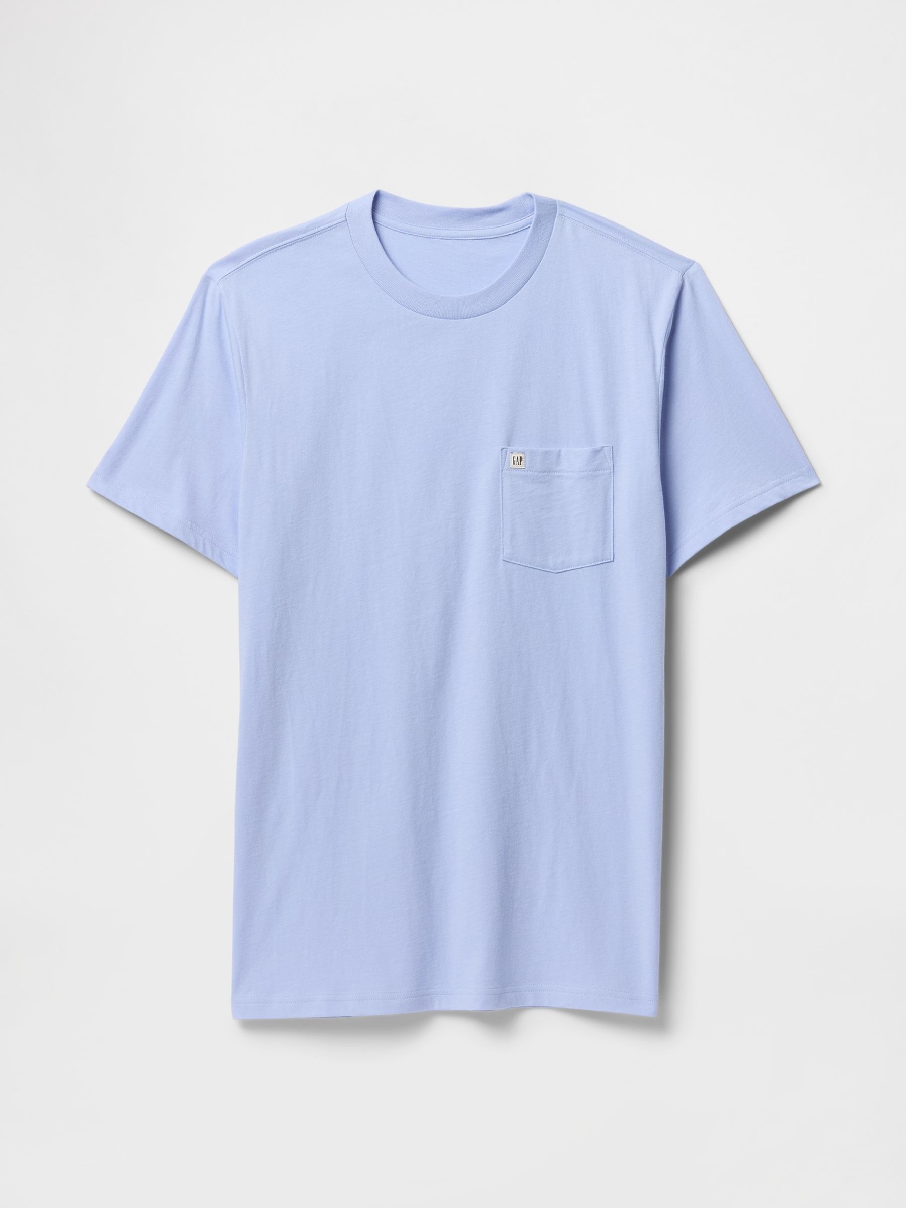 Blue Organic Cotton Pocket T-Shirt - Image 3 of 4
