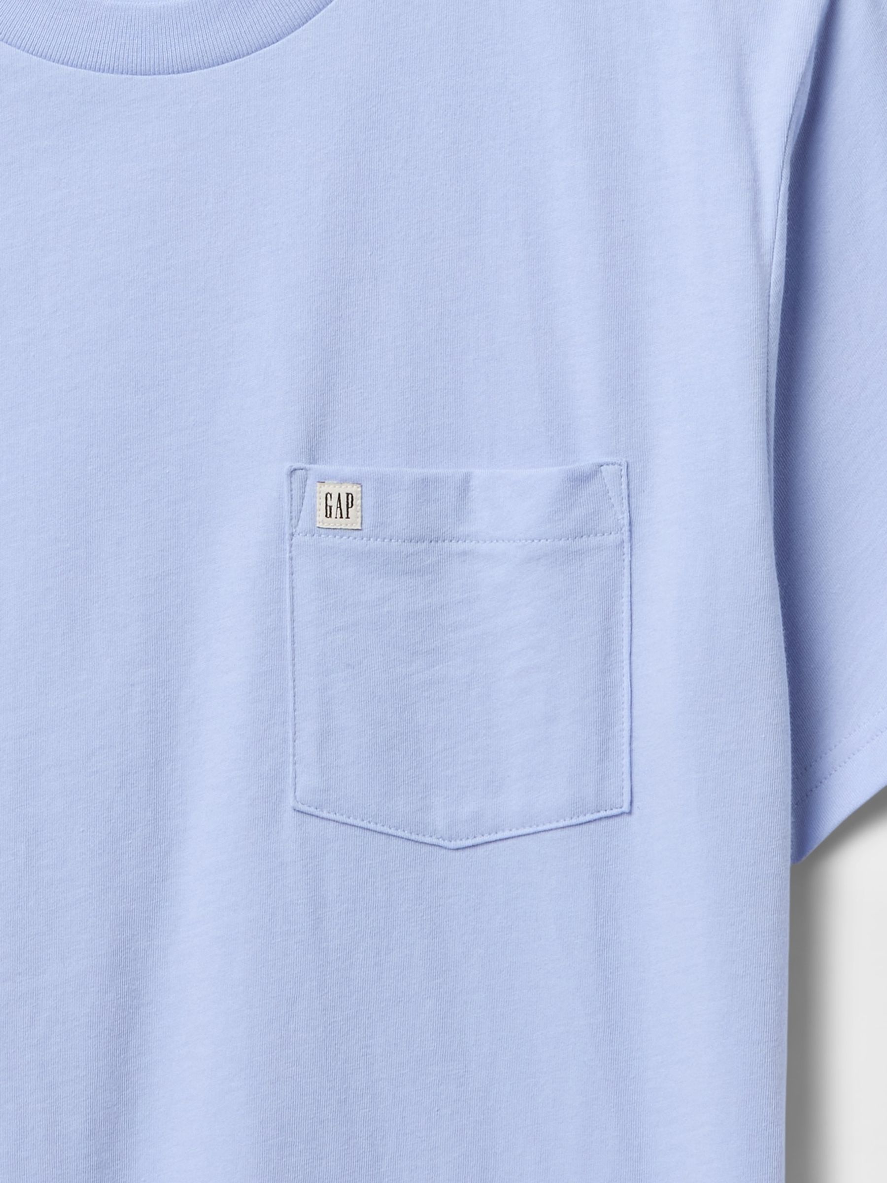 Blue Organic Cotton Pocket T-Shirt - Image 4 of 4