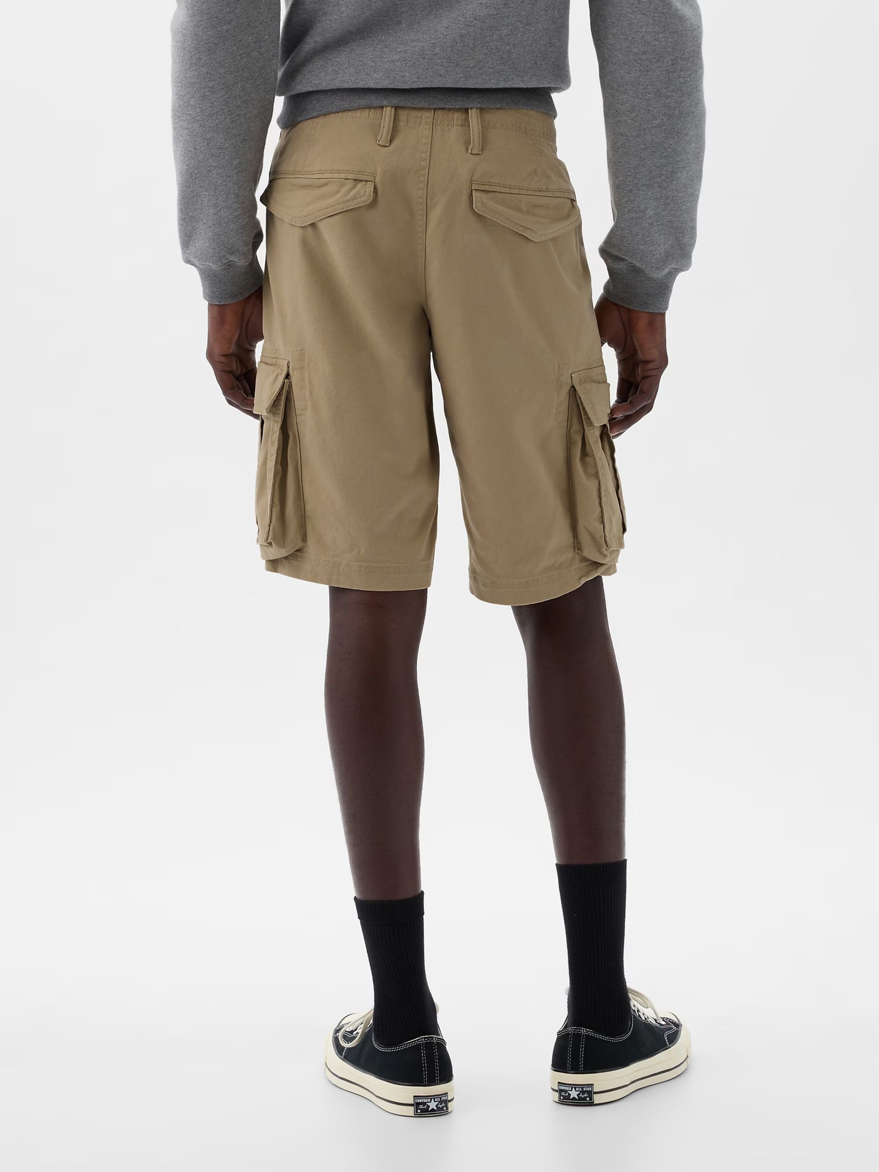 Beige 11" Cargo Shorts - Image 2 of 5