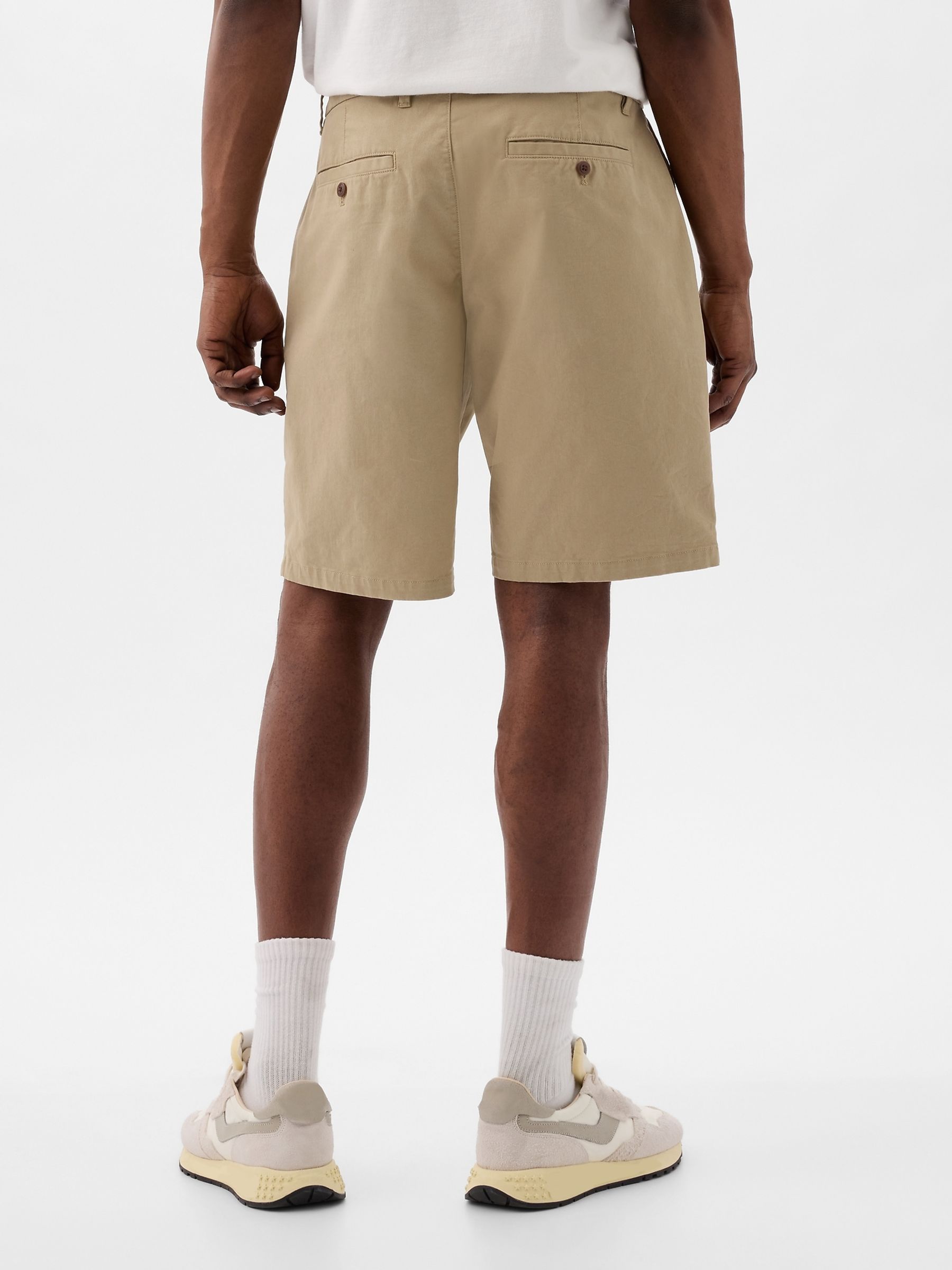 Beige Cotton Blend Vintage Shorts - Image 2 of 5