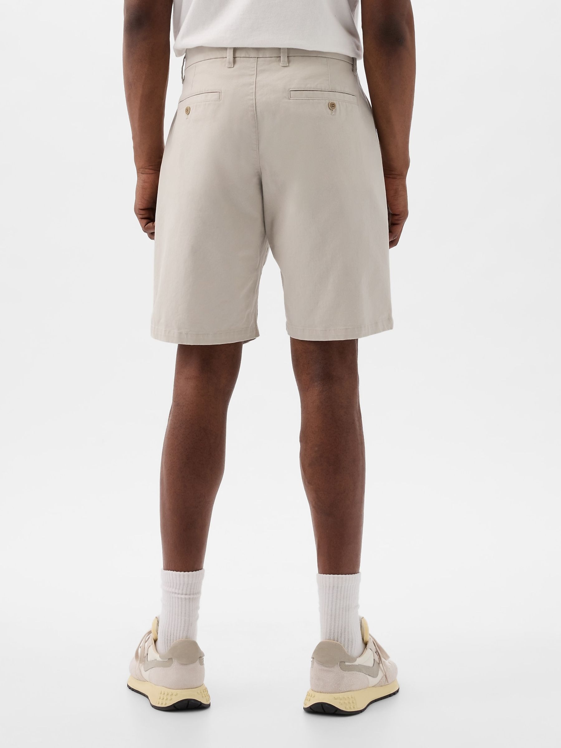 Grey 10"" Cotton Blend Vintage Chino Shorts - Image 2 of 5