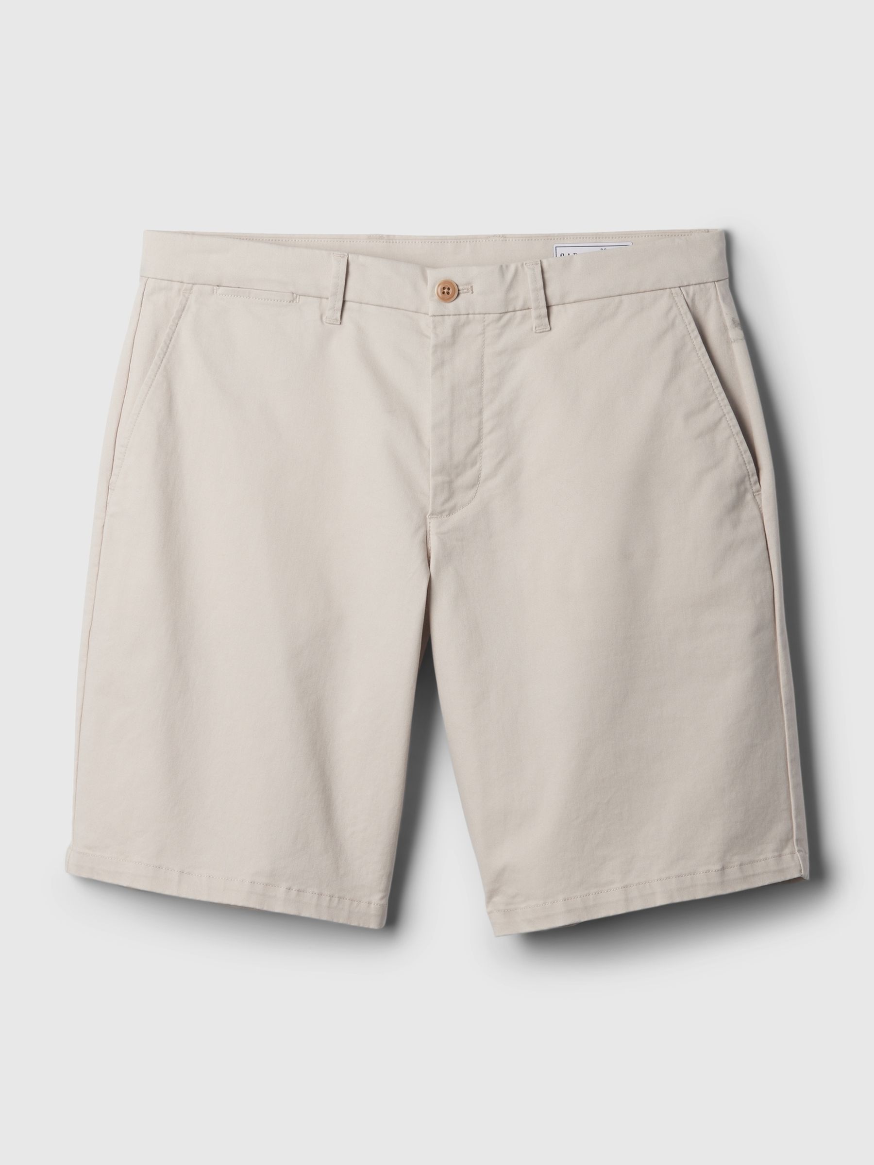 Grey 10"" Cotton Blend Vintage Chino Shorts - Image 5 of 5