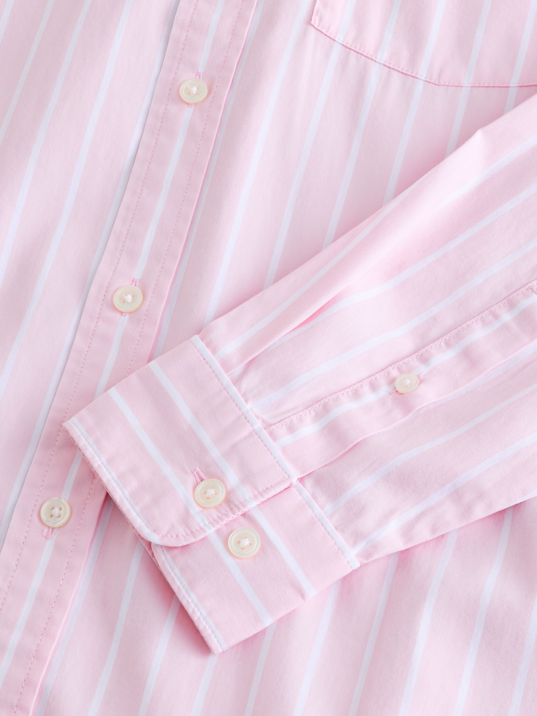 Pink Stripe Long Sleeve Poplin Classic Shirt - Image 4 of 4