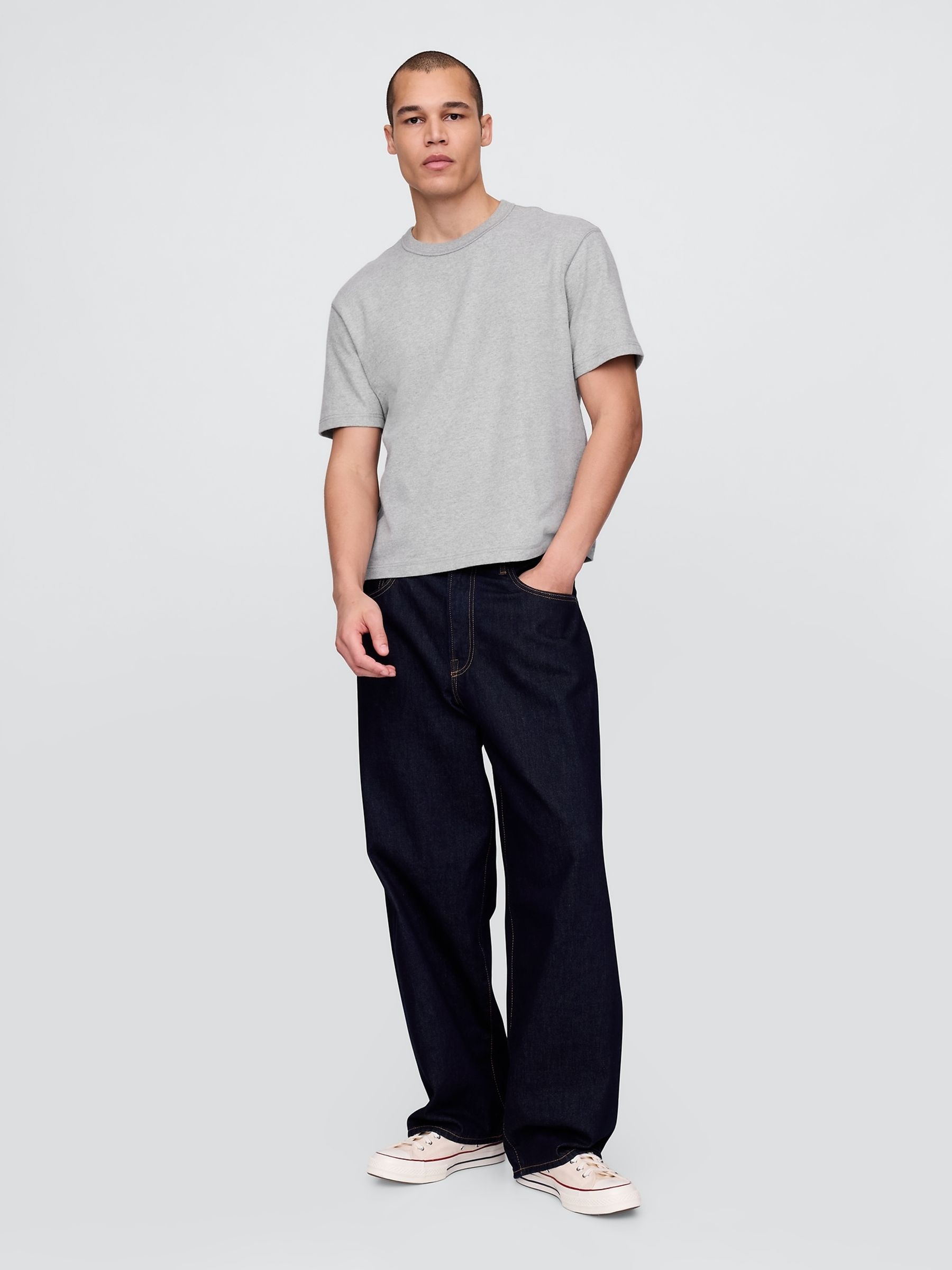 Grey Heavyweight Boxy T-Shirt - Image 3 of 4