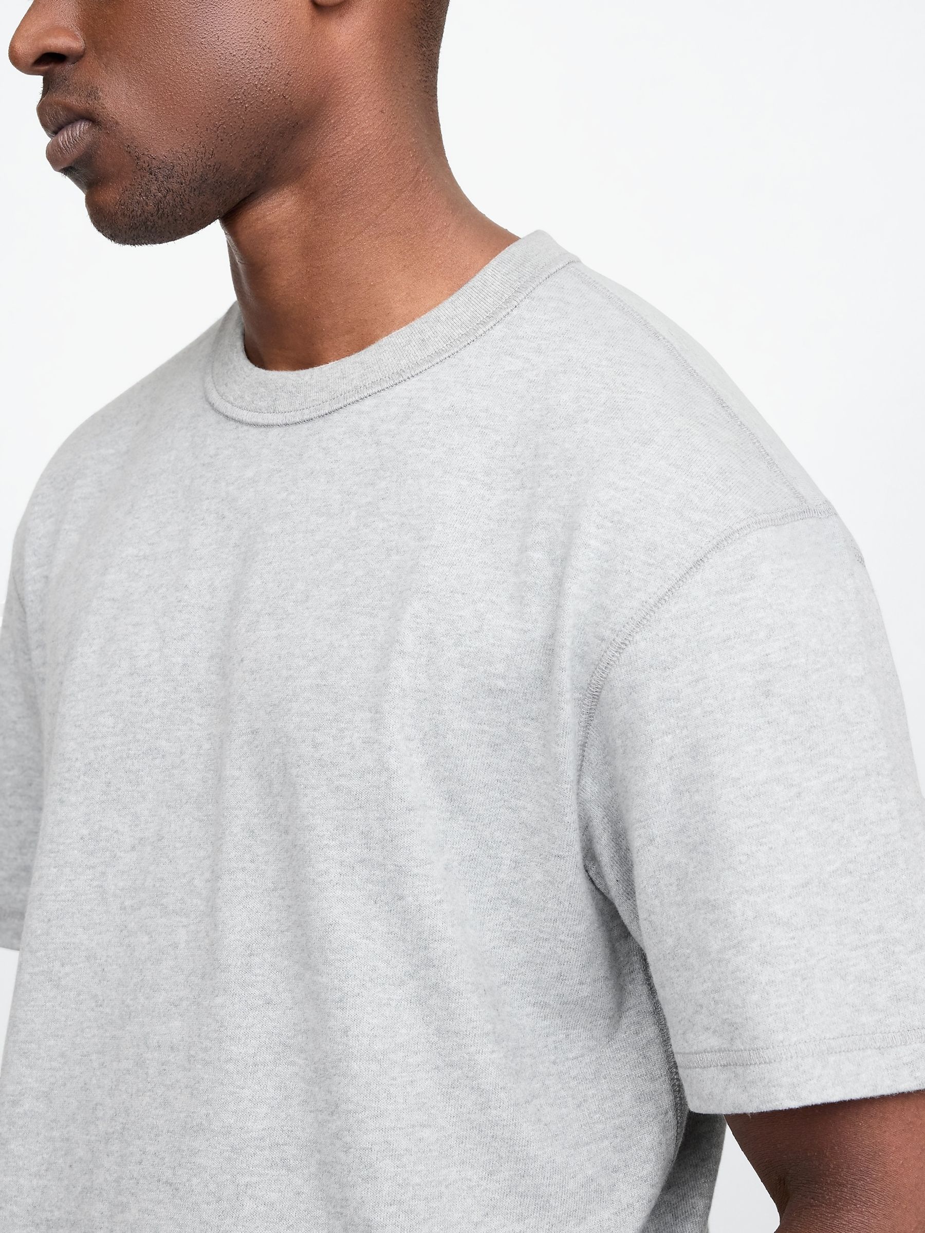 Grey Heavyweight Boxy T-Shirt - Image 4 of 4