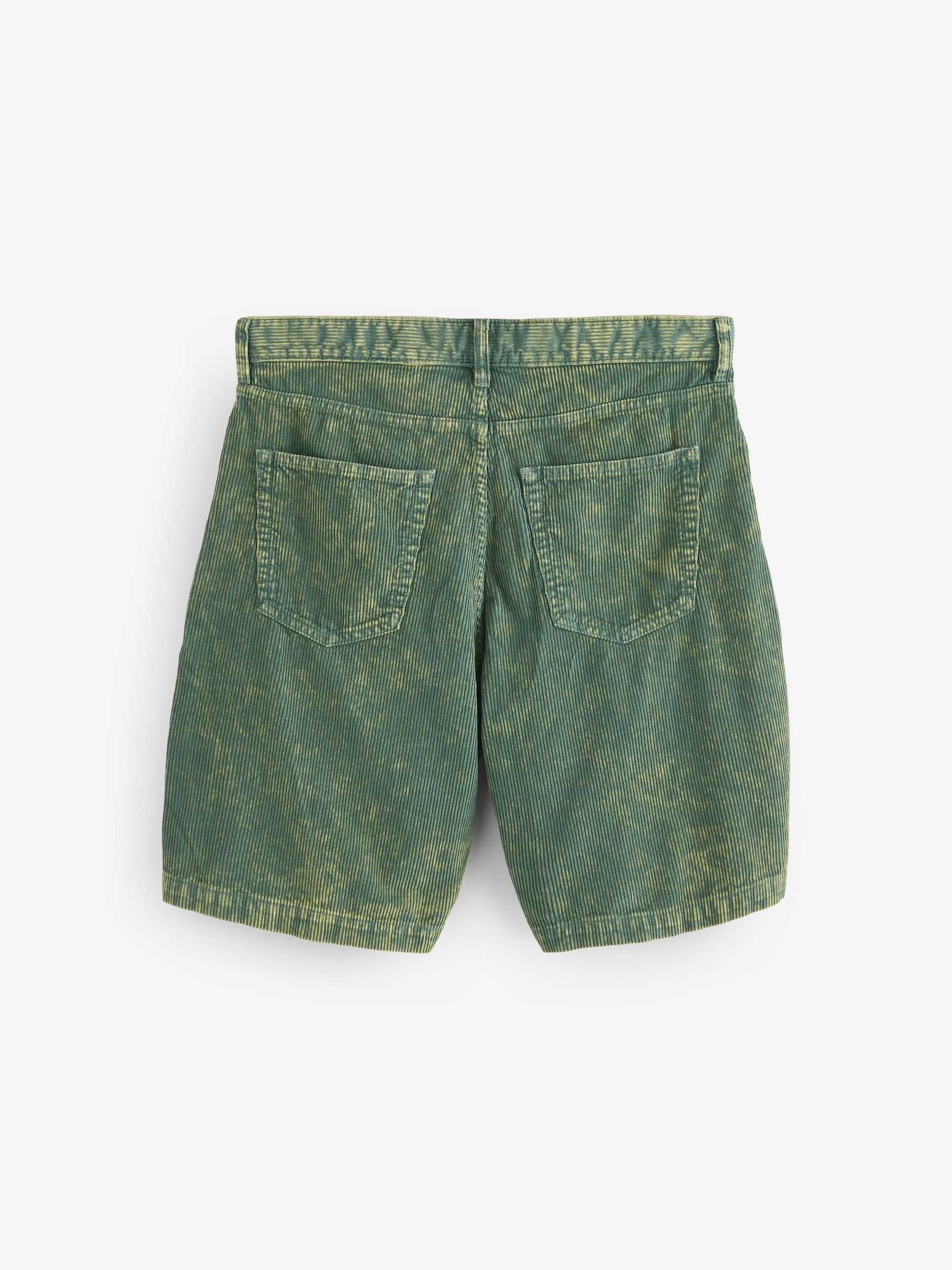 Green Washed Cotton Corduroy Carpenter Shorts - Image 7 of 11