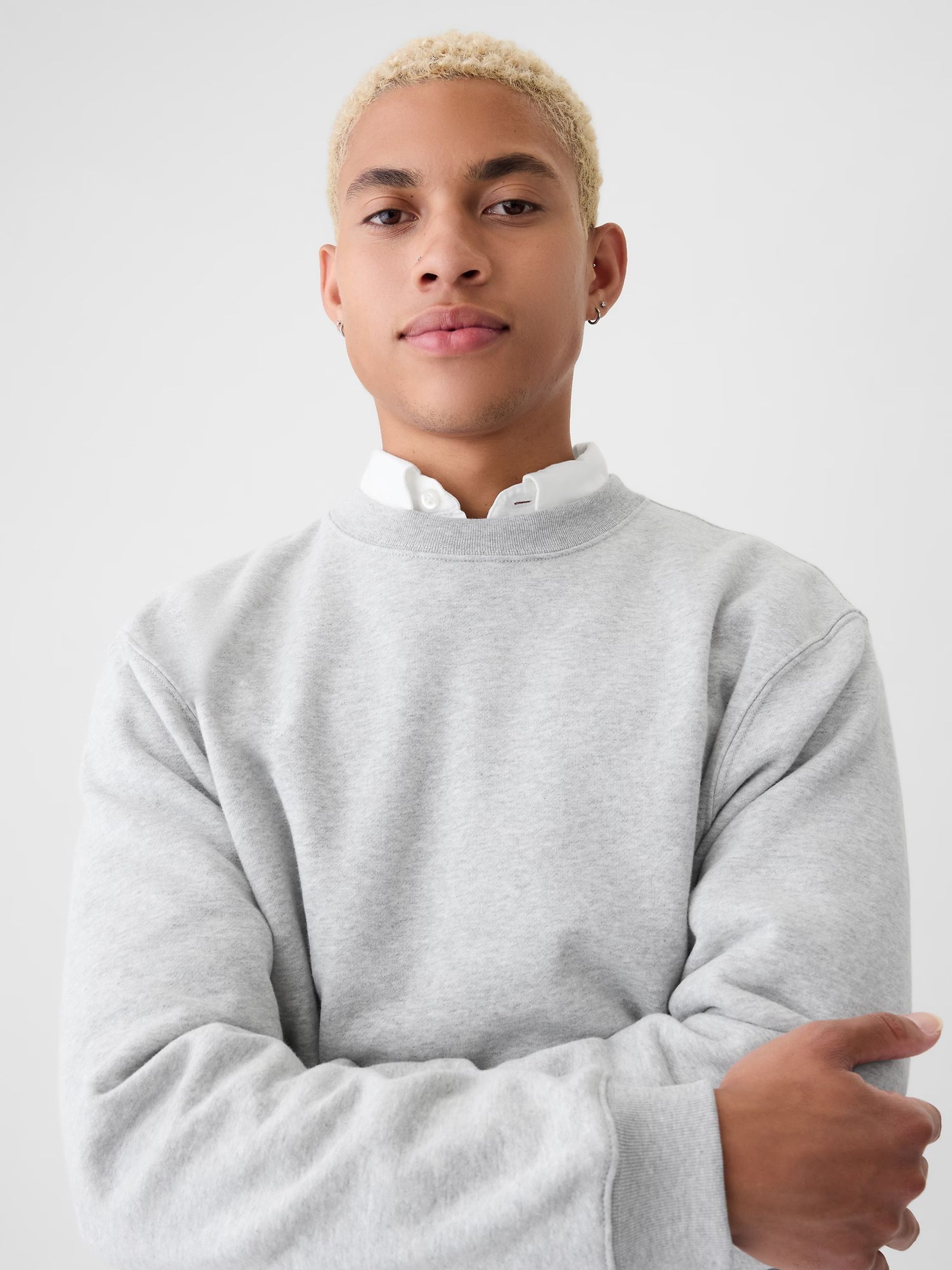 Grey Vintage Soft Crew Neck Sweatshirt - Image 4 of 4