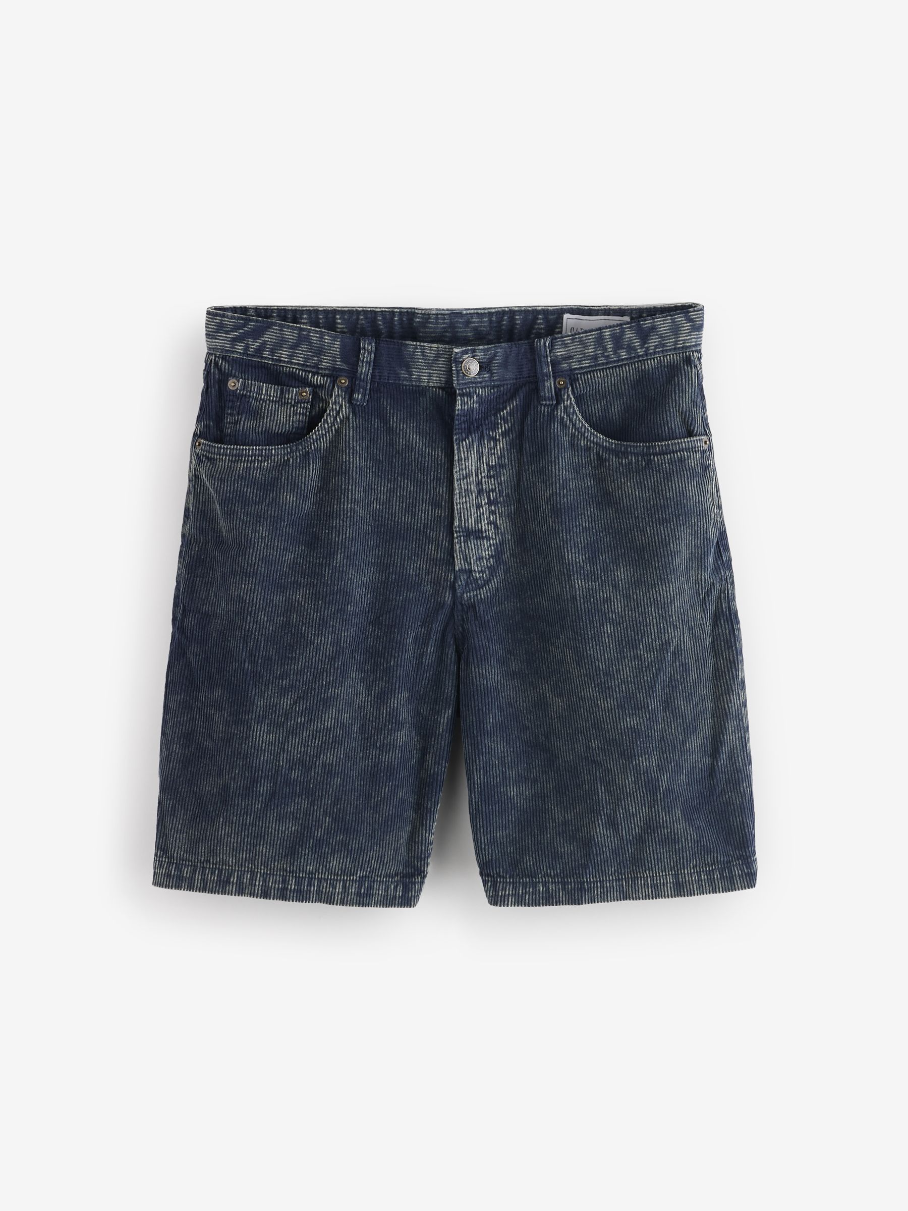 Blue Washed Cotton Corduroy Carpenter Shorts - Image 6 of 10