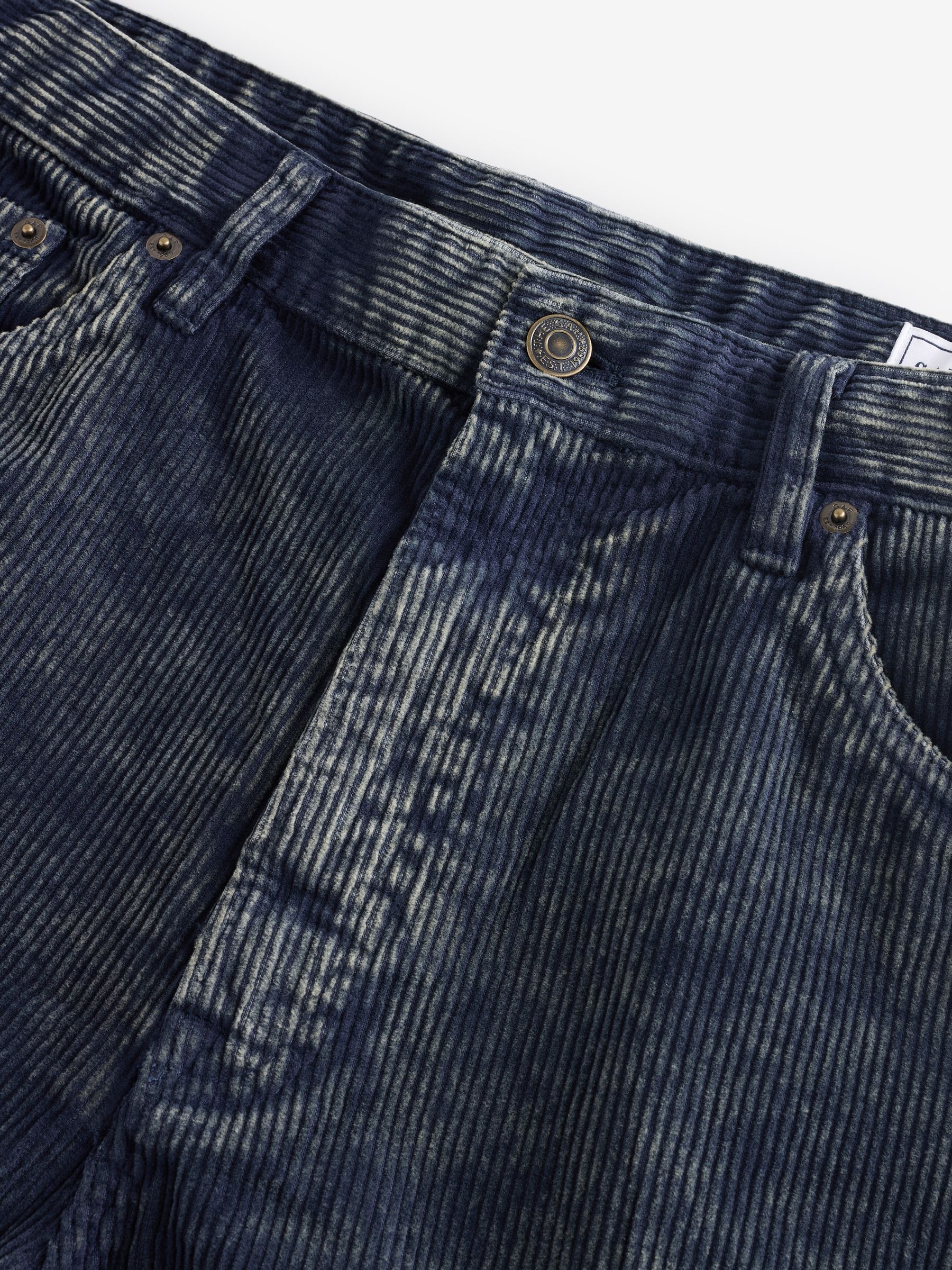 Blue Washed Cotton Corduroy Carpenter Shorts - Image 8 of 10