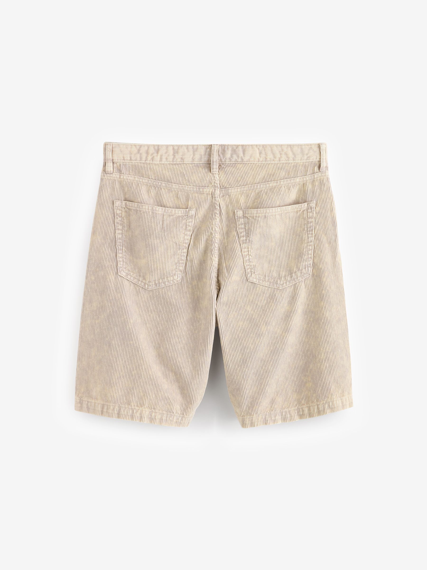 Cream Washed Cotton Corduroy Carpenter Shorts - Image 6 of 11