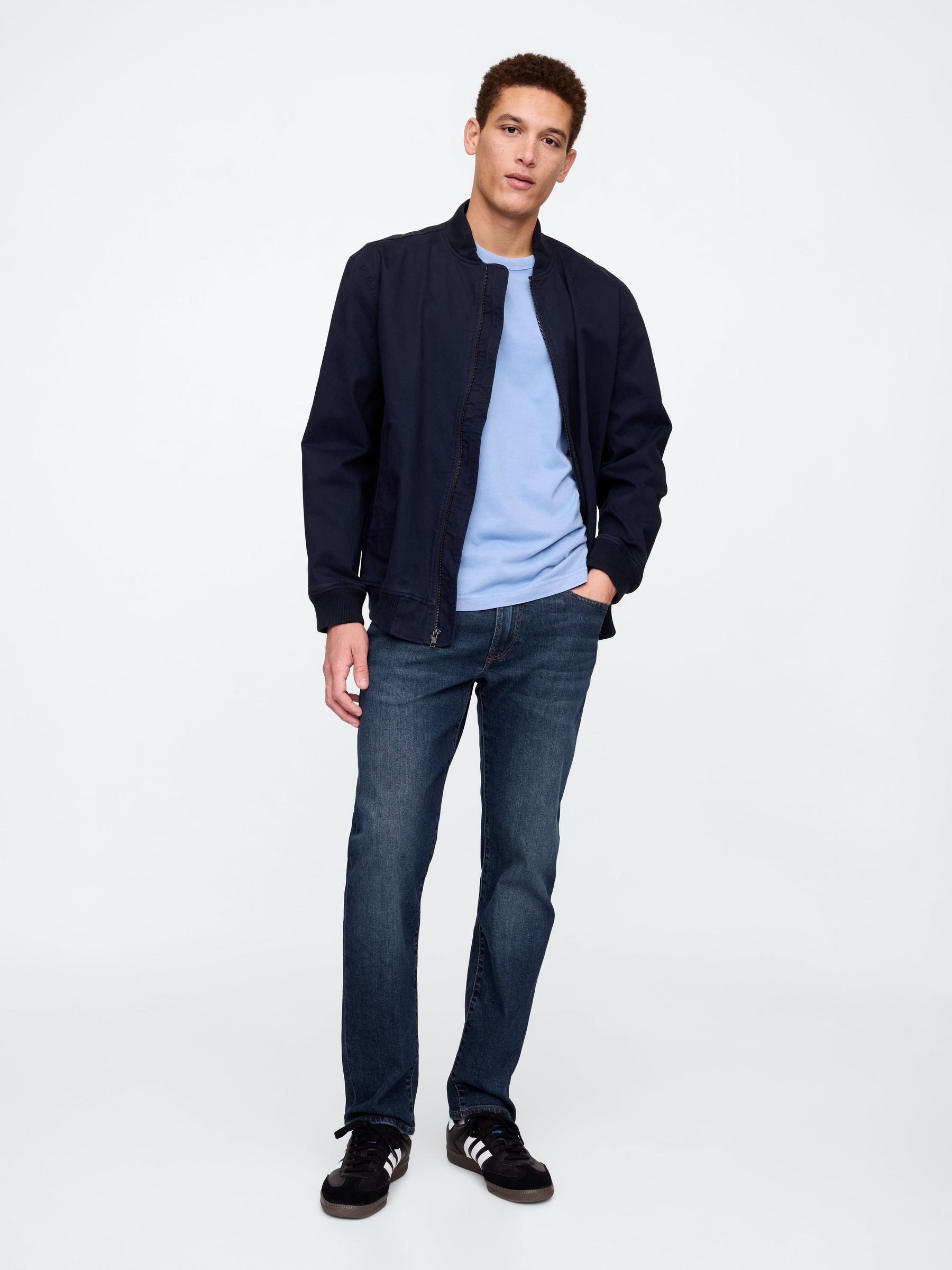 Dark Wash Blue Straight Leg Jeans - Image 1 of 6