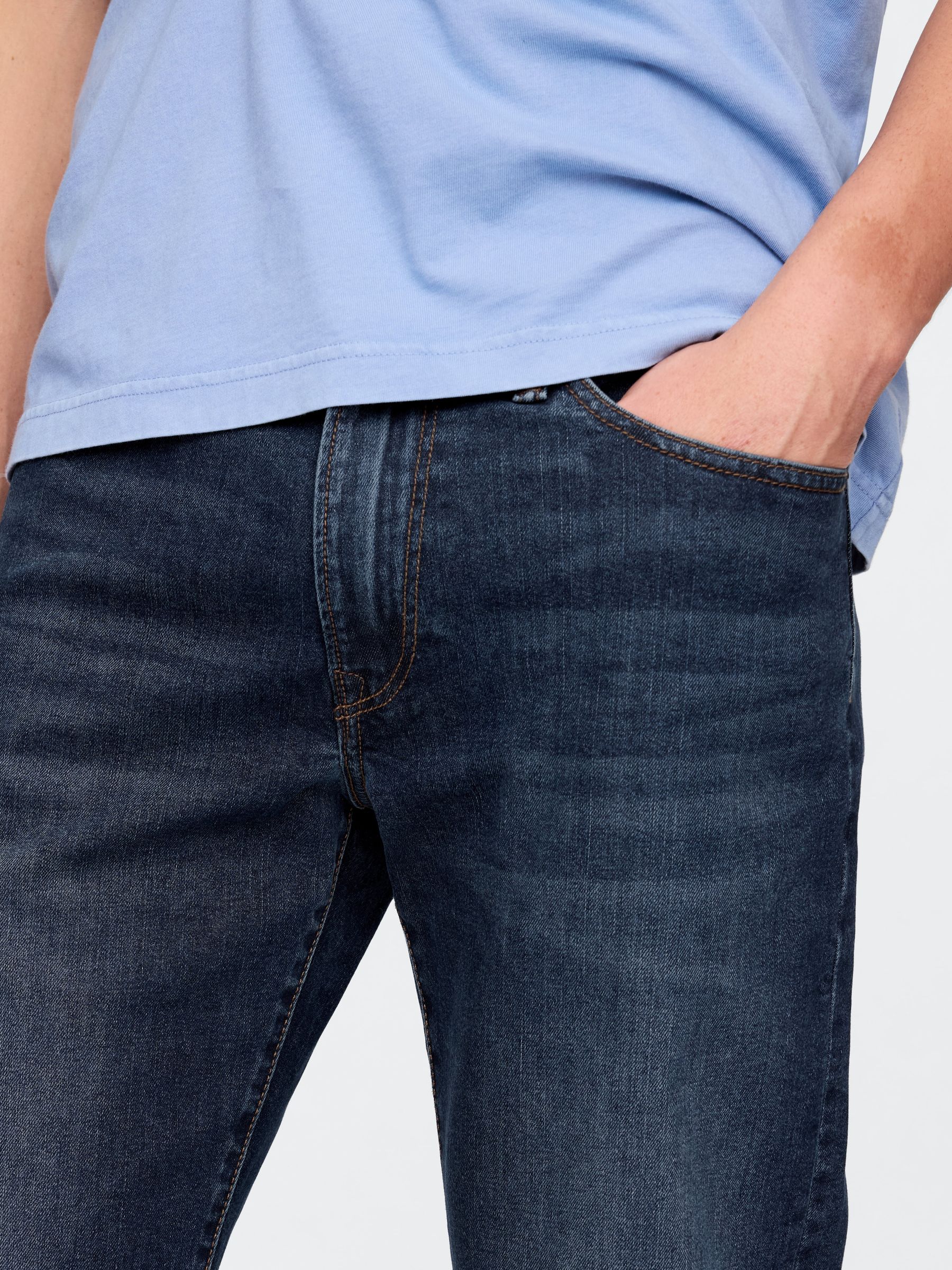 Dark Wash Blue Straight Leg Jeans - Image 5 of 6