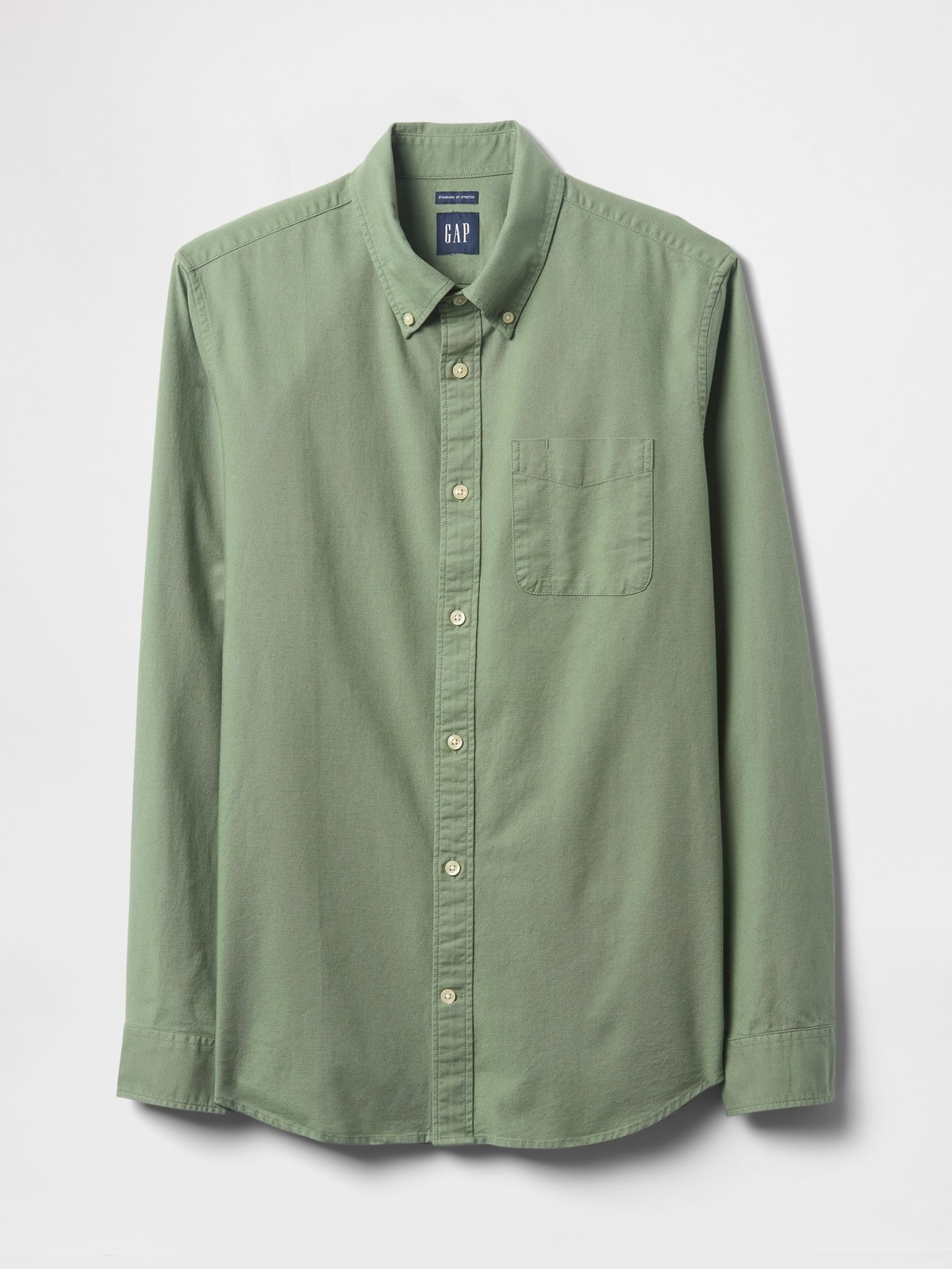 Green Classic Oxford Shirt In Standard Fit - Image 5 of 5
