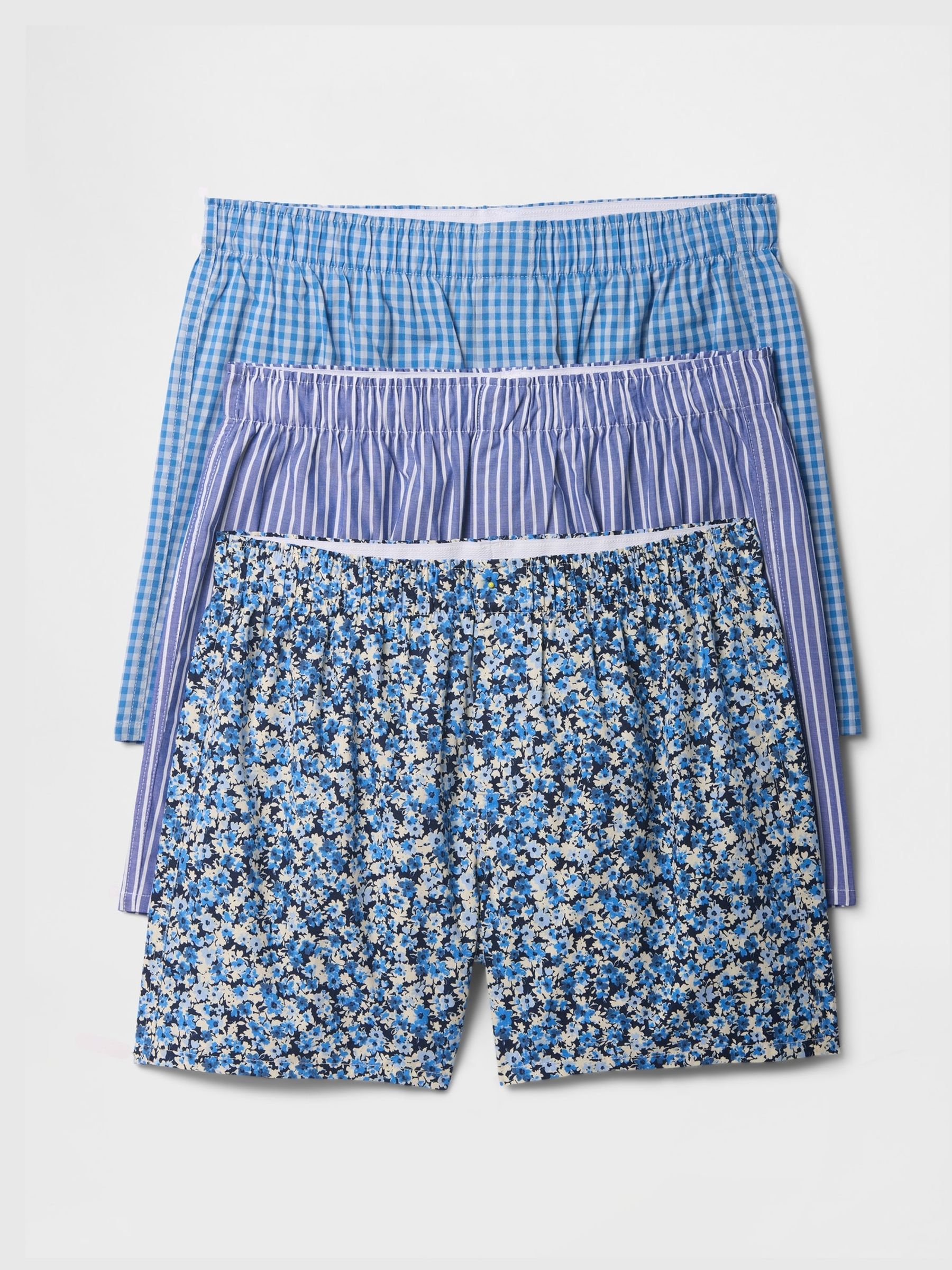 Blue 4" Boxers 3 Pack - Image 1 of 1