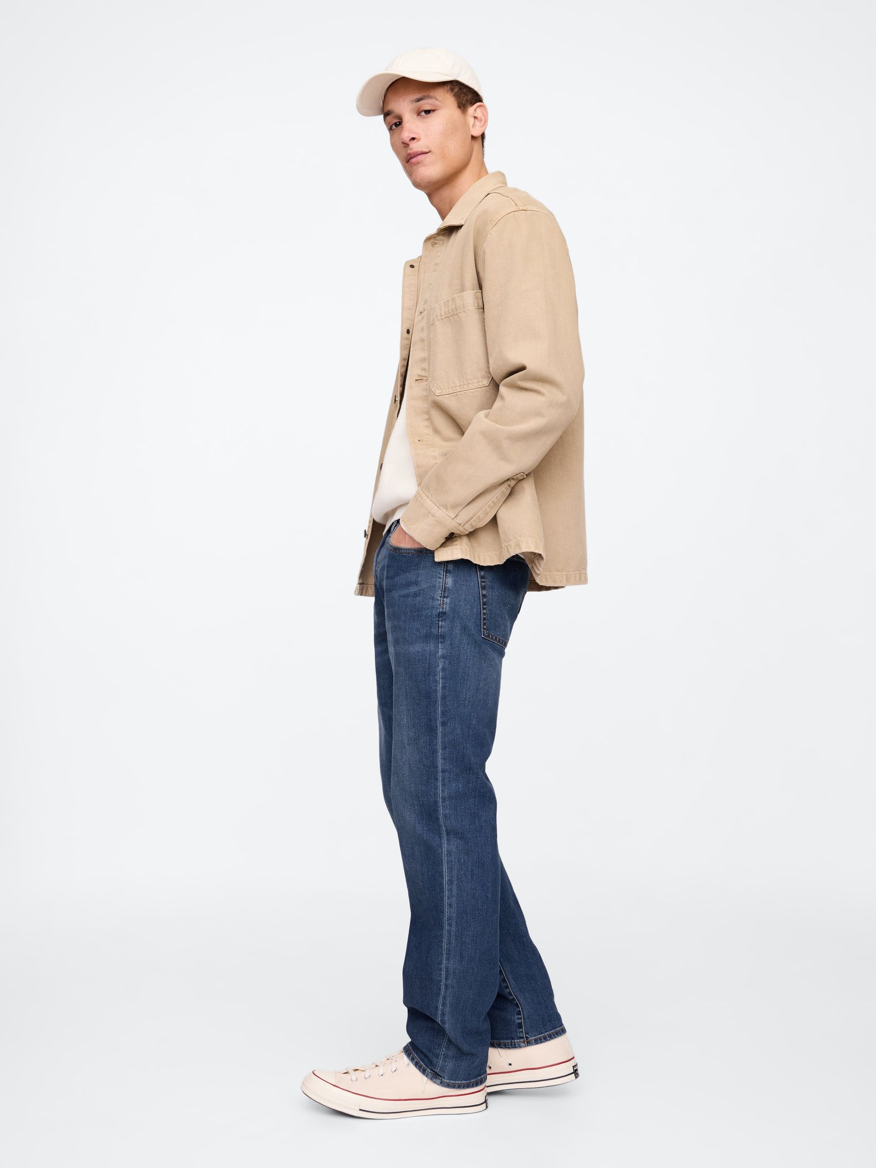 Medium Wash Blue Straight Leg Jeans - Image 3 of 6