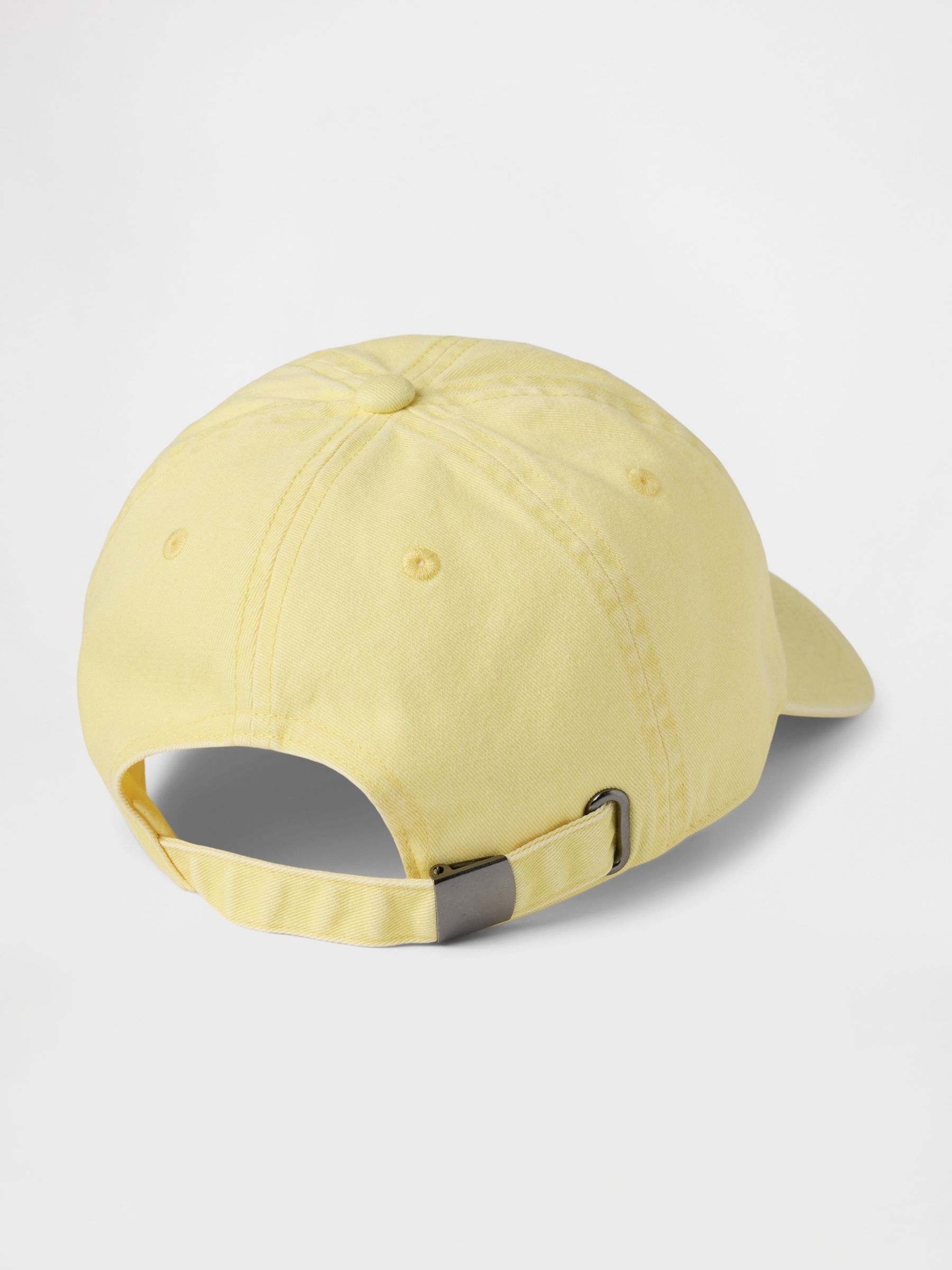Yellow Adult 100% Cotton Logo Baseball Cap - Image 2 of 2