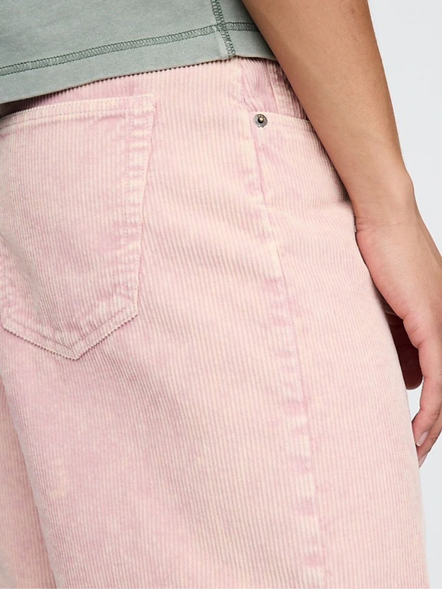 Pink Washed Cotton Corduroy Carpenter Shorts - Image 5 of 10