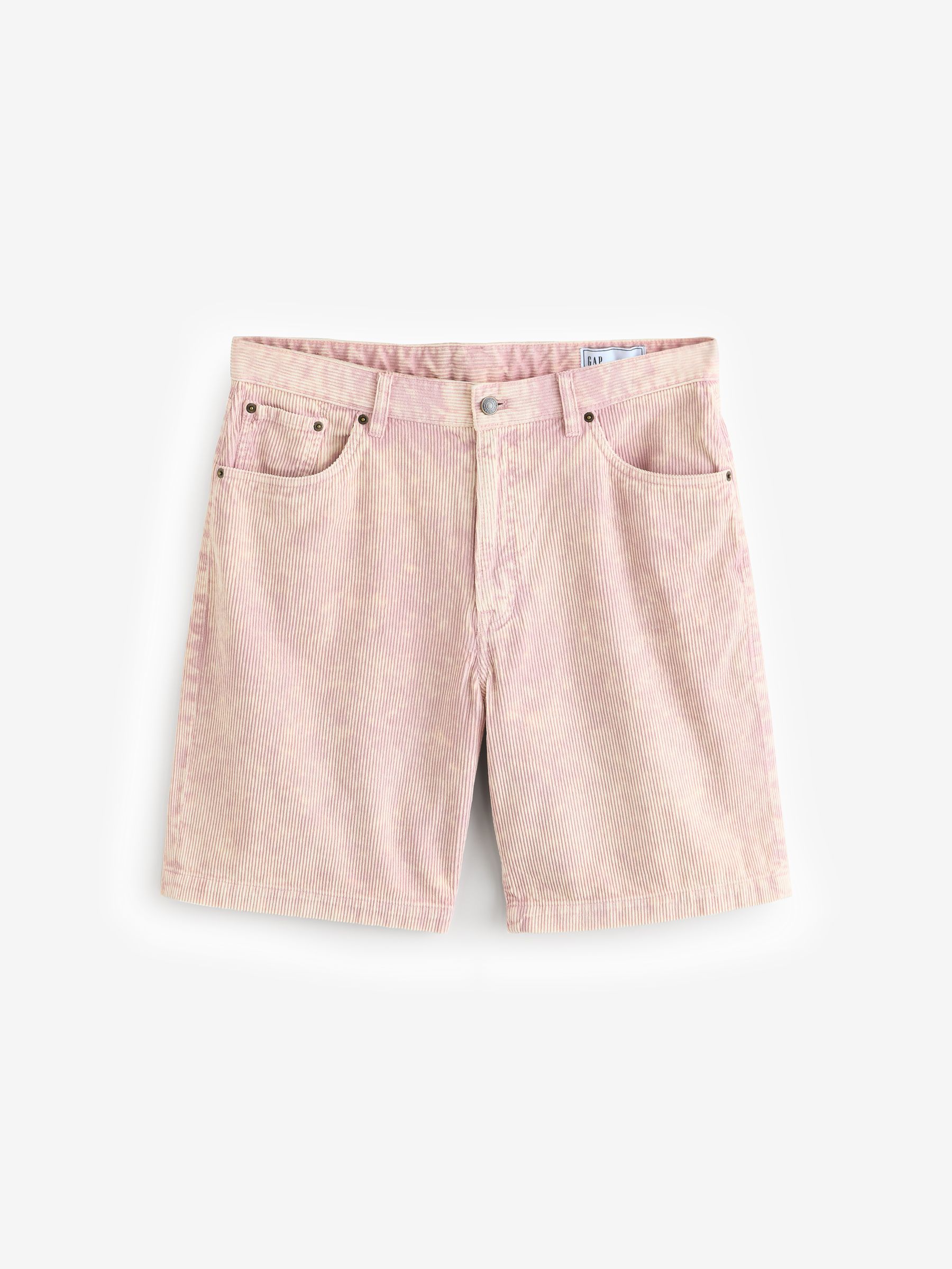 Pink Washed Cotton Corduroy Carpenter Shorts - Image 6 of 10