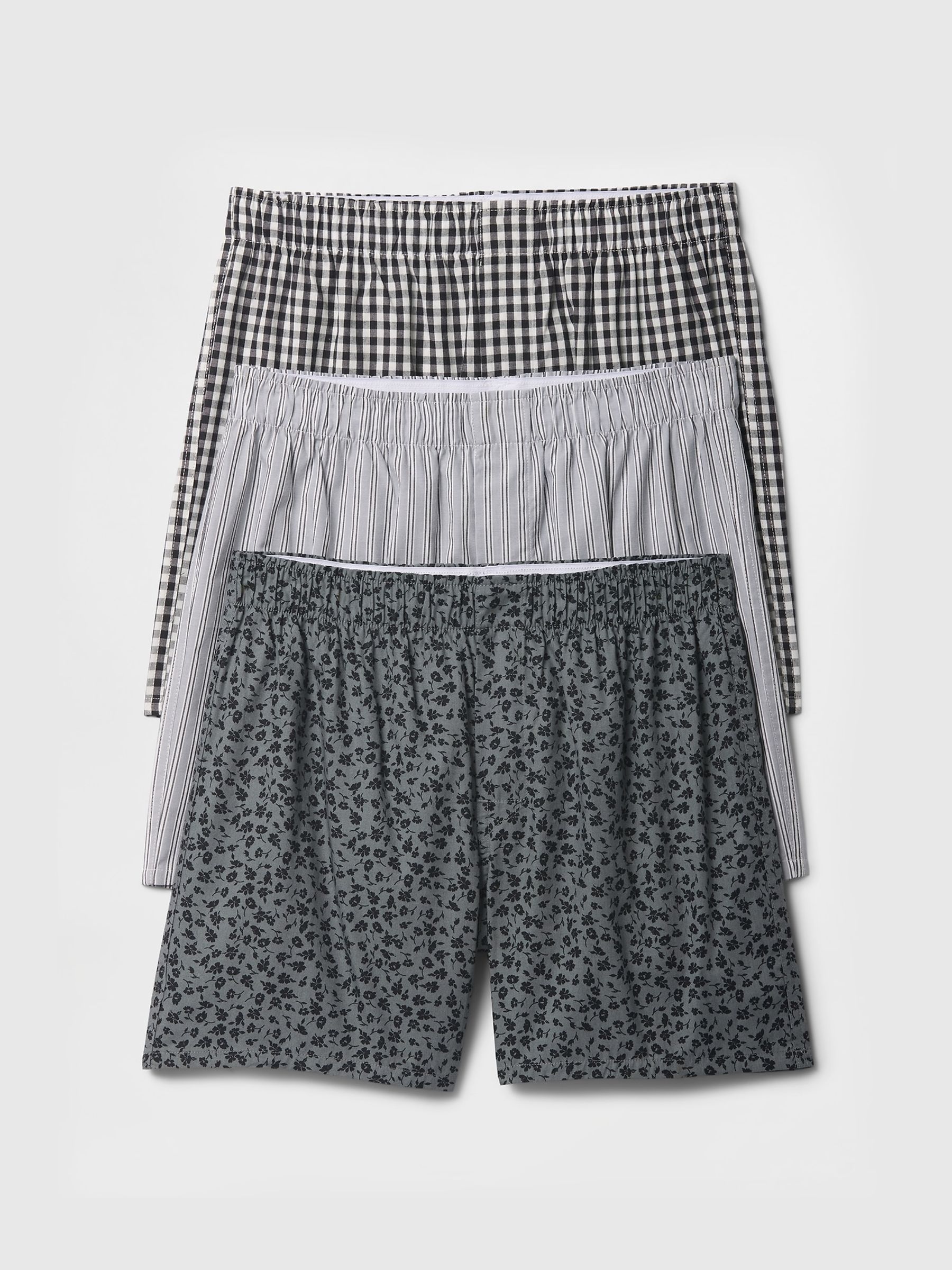 Grey 4" Boxers 3 Pack - Image 1 of 1