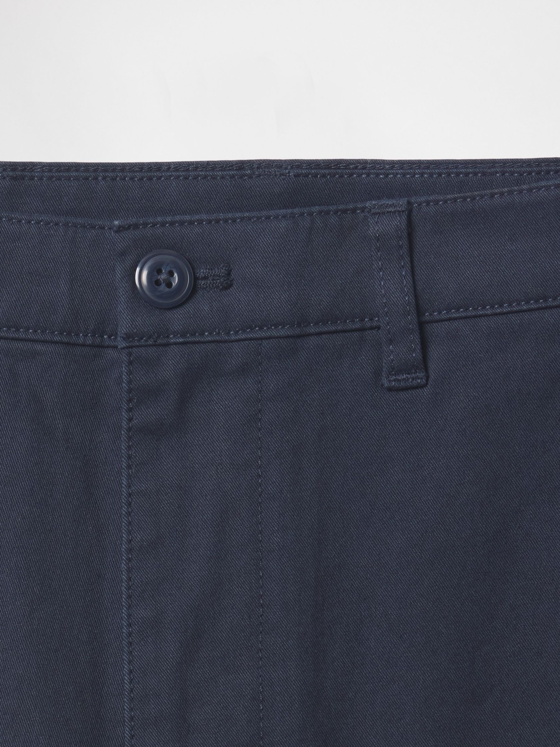 Navy/Blue Cotton Blend 10 Inch Skinny Fit Modern Chino Shorts - Image 5 of 5