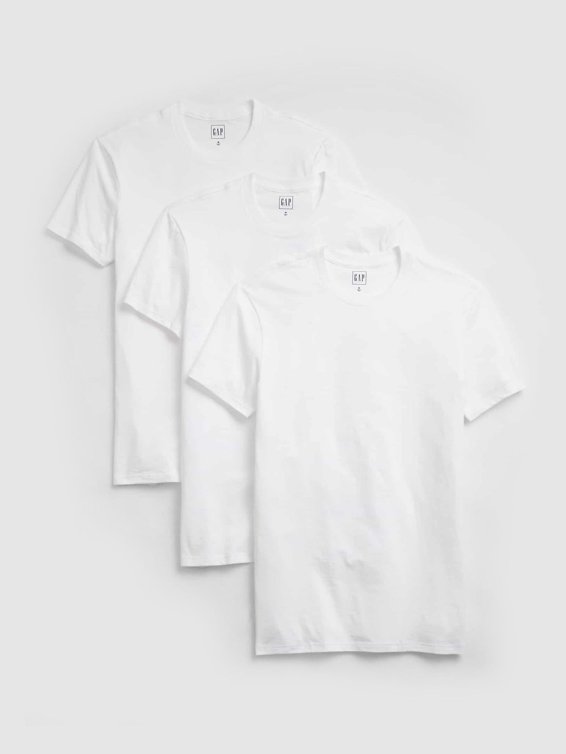 White Crew Neck Short Sleeve T-Shirts 3 Pack - Image 1 of 1