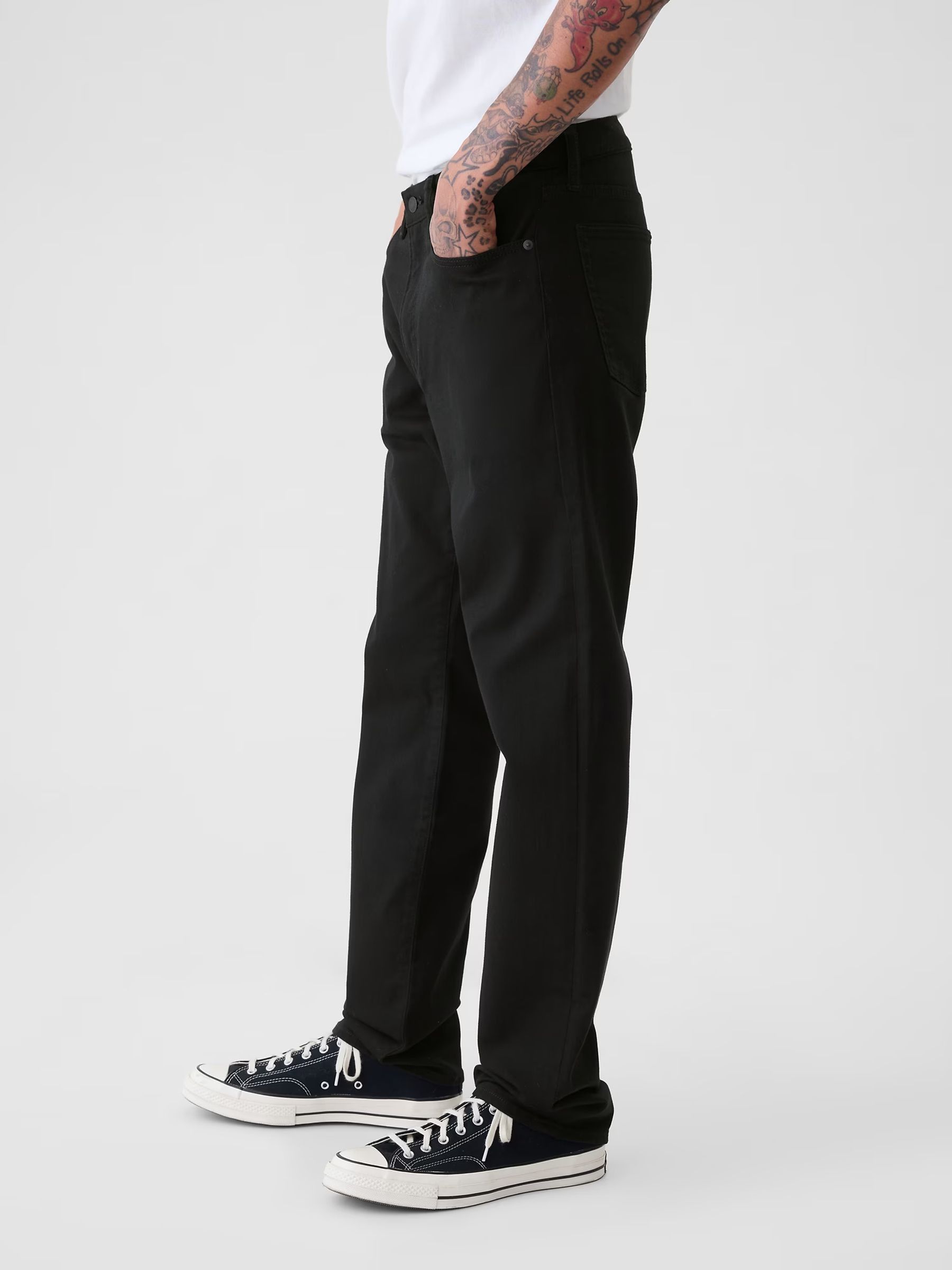 Black Everyday Straight Fit Jeans - Image 3 of 5