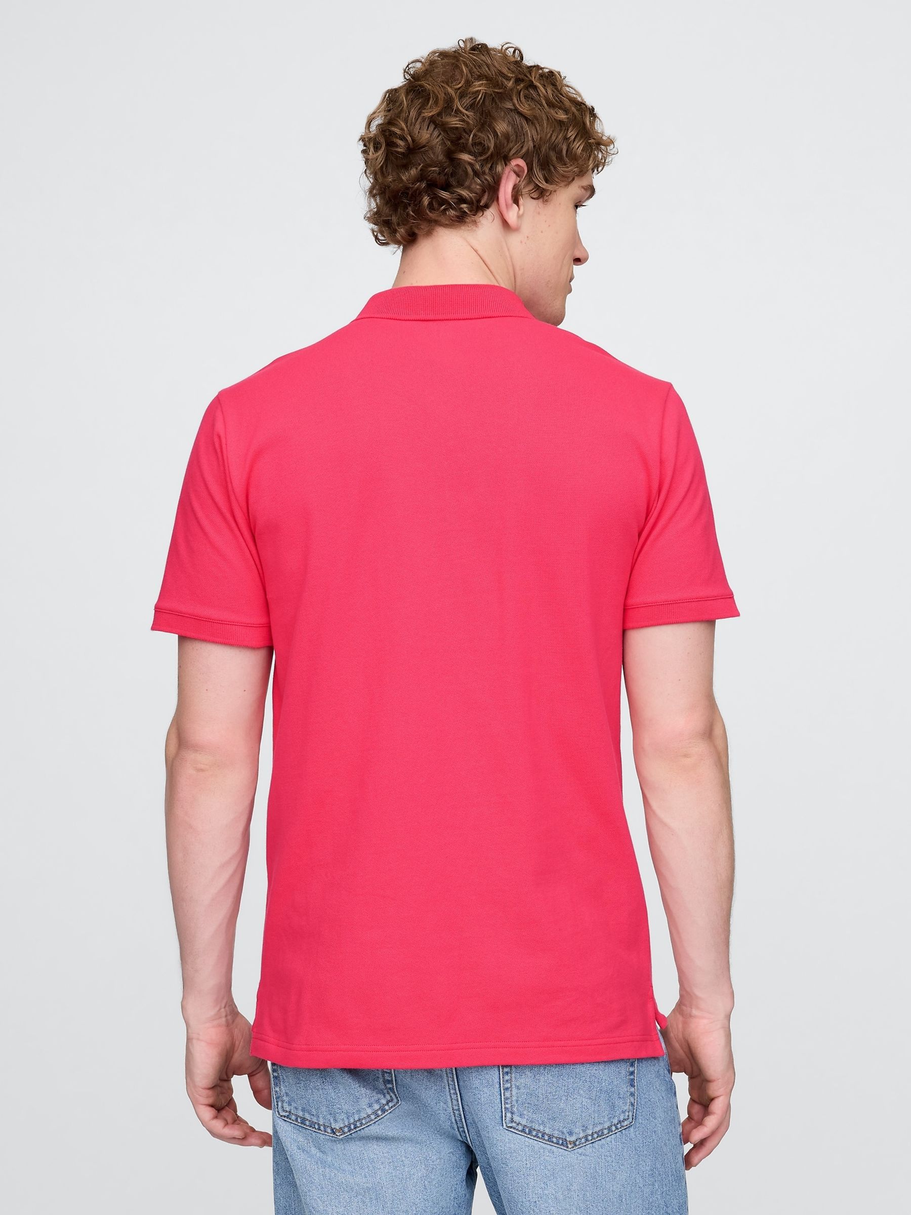 Pink Logo Pique Polo Shirt - Image 2 of 5