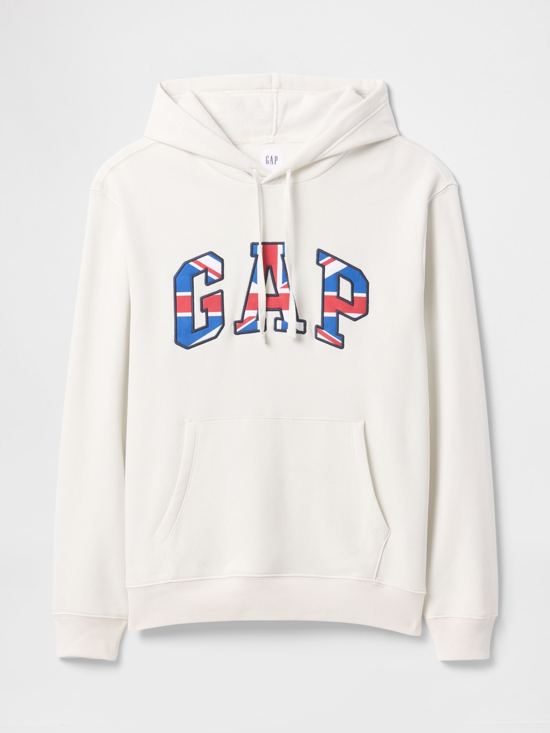 White Union Jack Logo Fleece-Lined Hoodie - Image 4 of 5