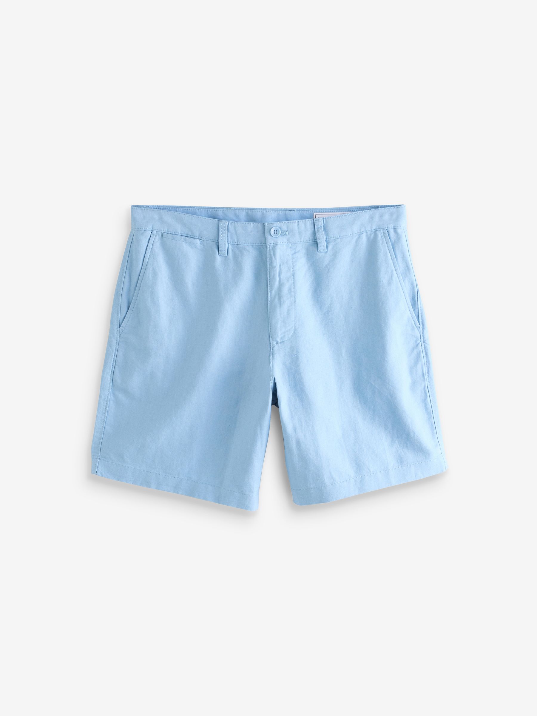 Blue Linen-Cotton 8 Inch Chino Shorts - Image 5 of 8