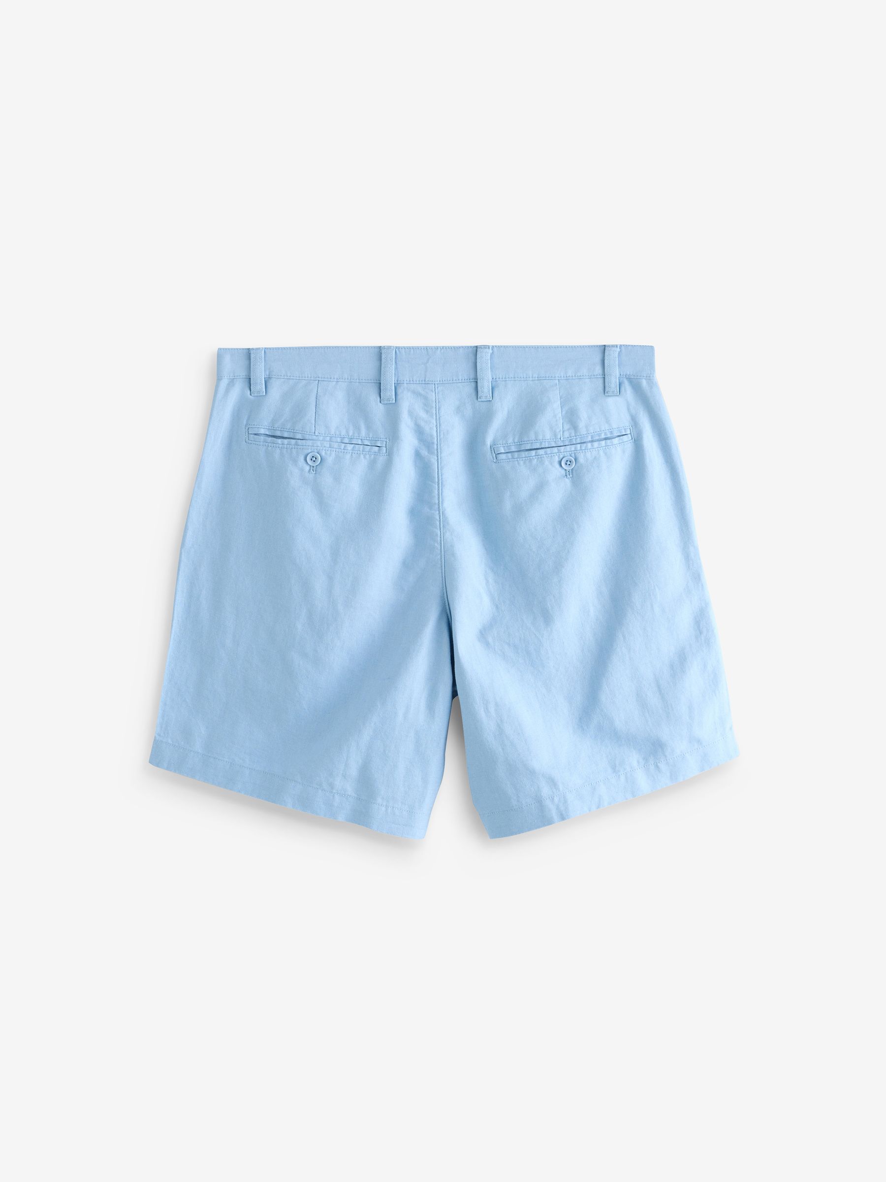 Blue Linen-Cotton 8 Inch Chino Shorts - Image 6 of 8