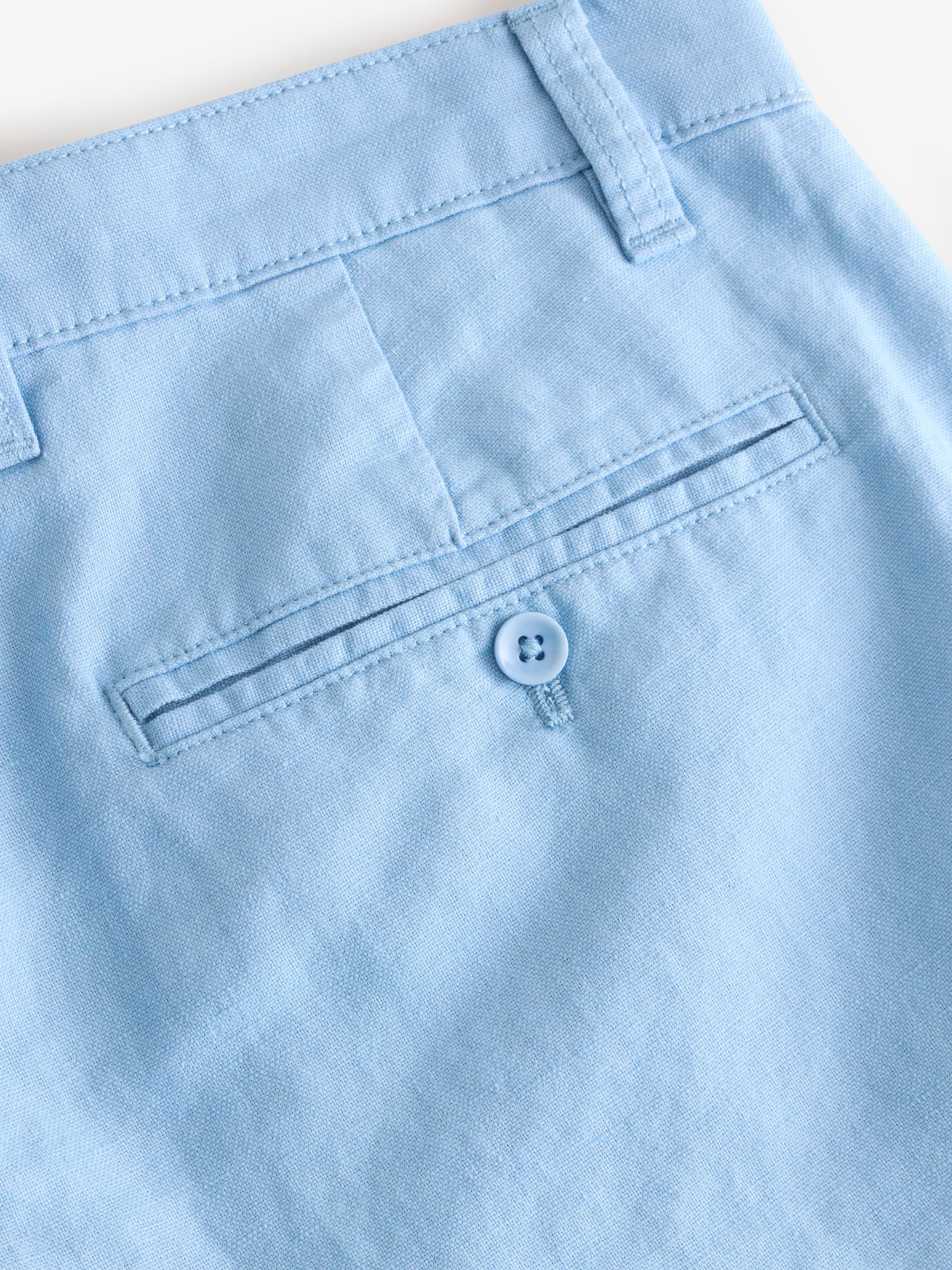 Blue Linen-Cotton 8 Inch Chino Shorts - Image 8 of 8
